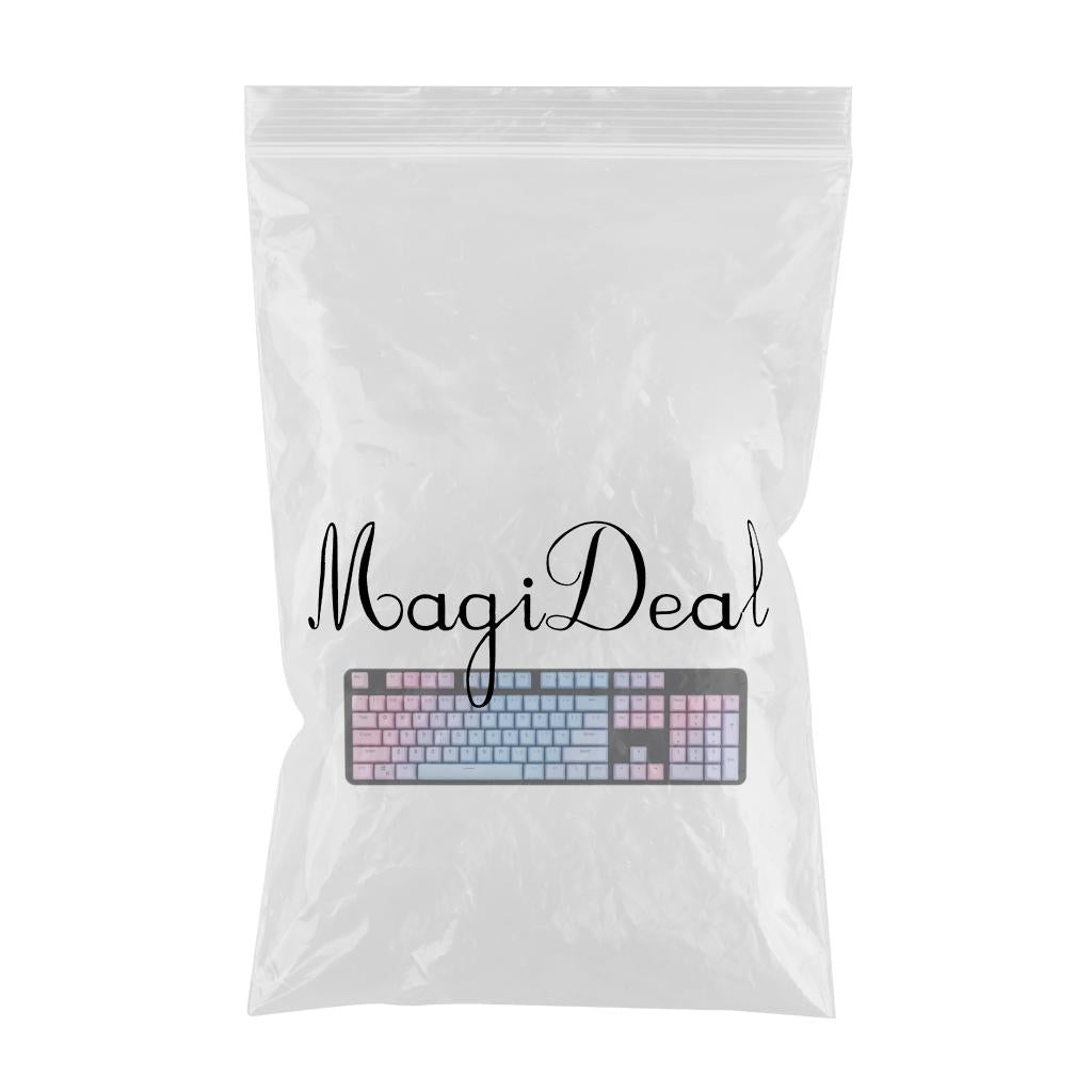 104 Keys Mechanical Switch Keyboard Keycaps PBT Keycaps Blue Pink Gradient