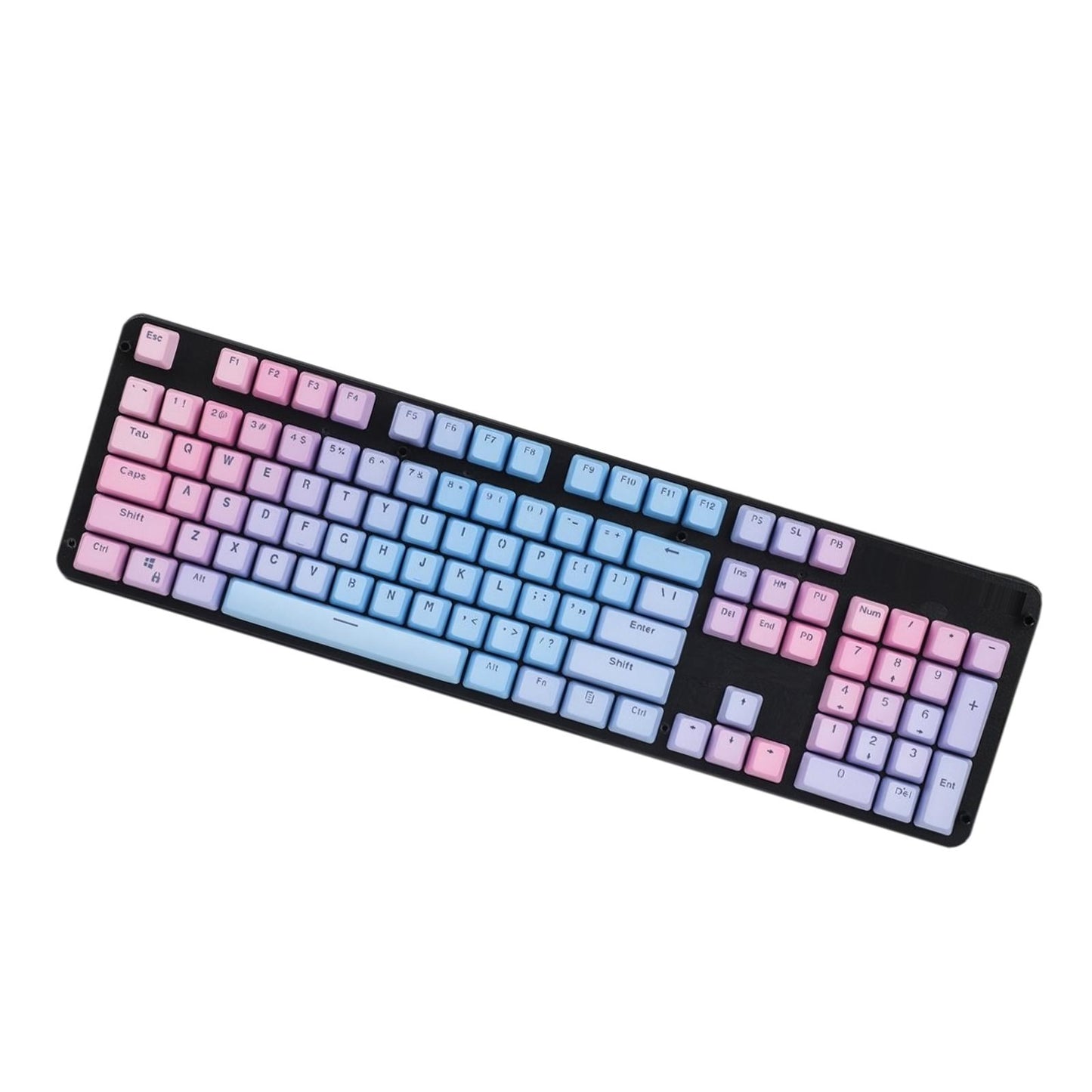 104 Keys Mechanical Switch Keyboard Keycaps PBT Keycaps Blue Pink Gradient