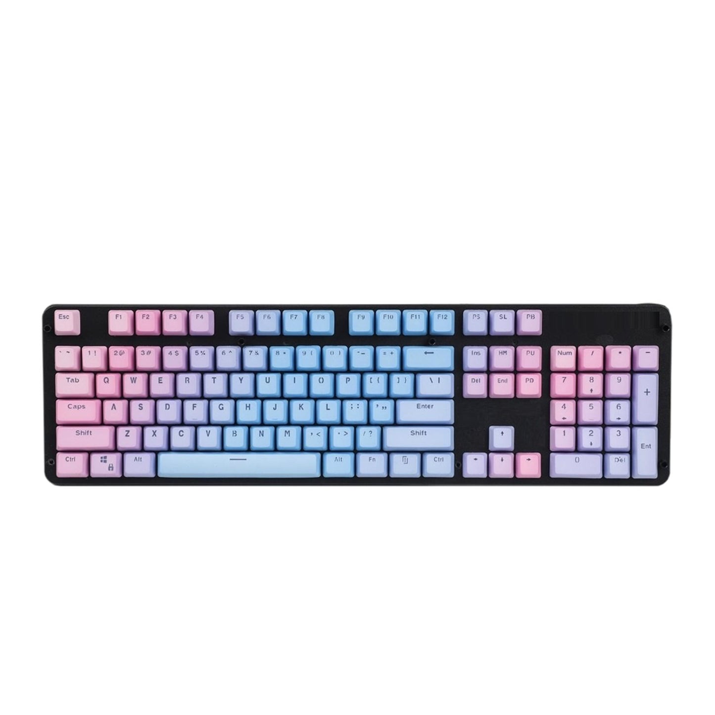 104 Keys Mechanical Switch Keyboard Keycaps PBT Keycaps Blue Pink Gradient