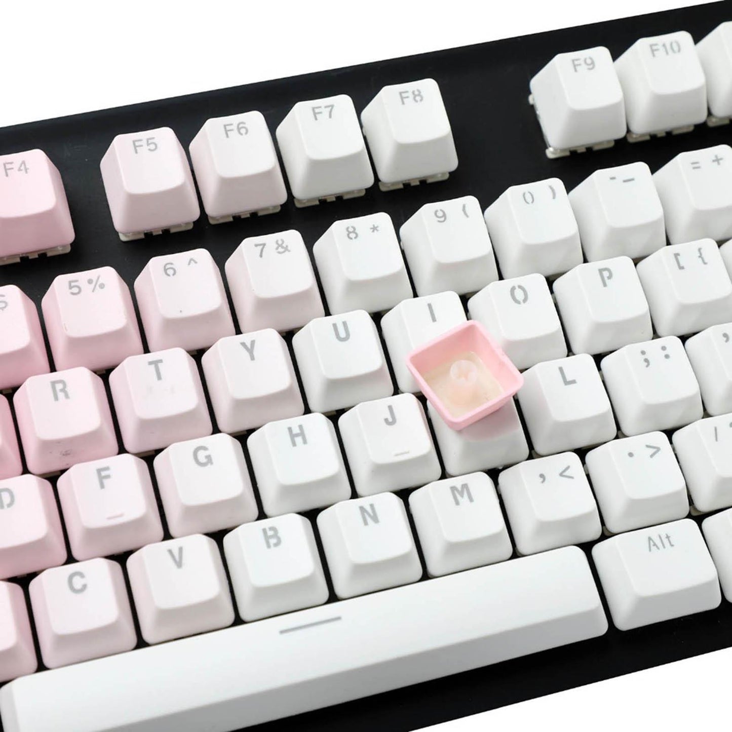 104 Keys Mechanical Switch Keyboard Keycaps PBT Keycaps Pink Gradient