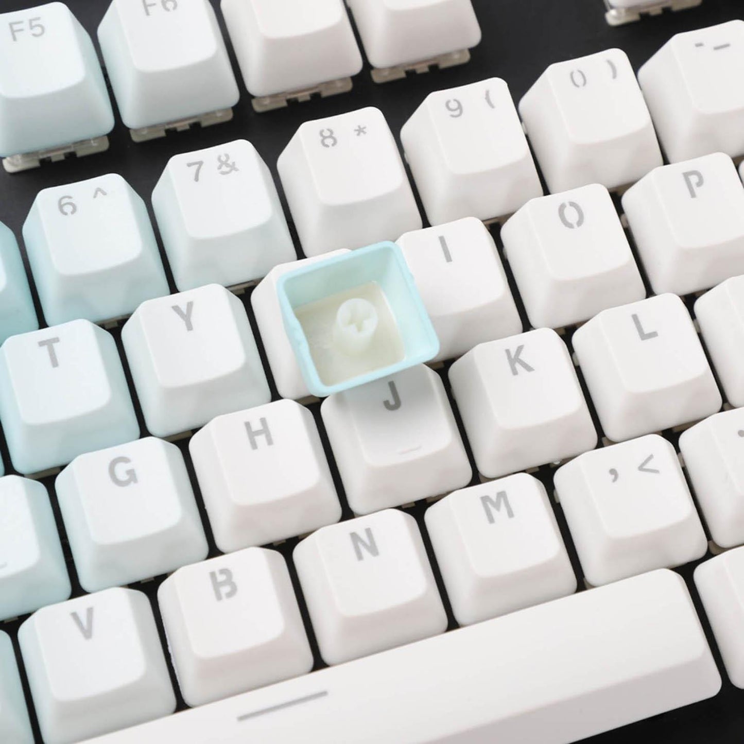 104 Keys Mechanical Switch Keyboard Keycaps PBT Keycaps Blue Gradient A