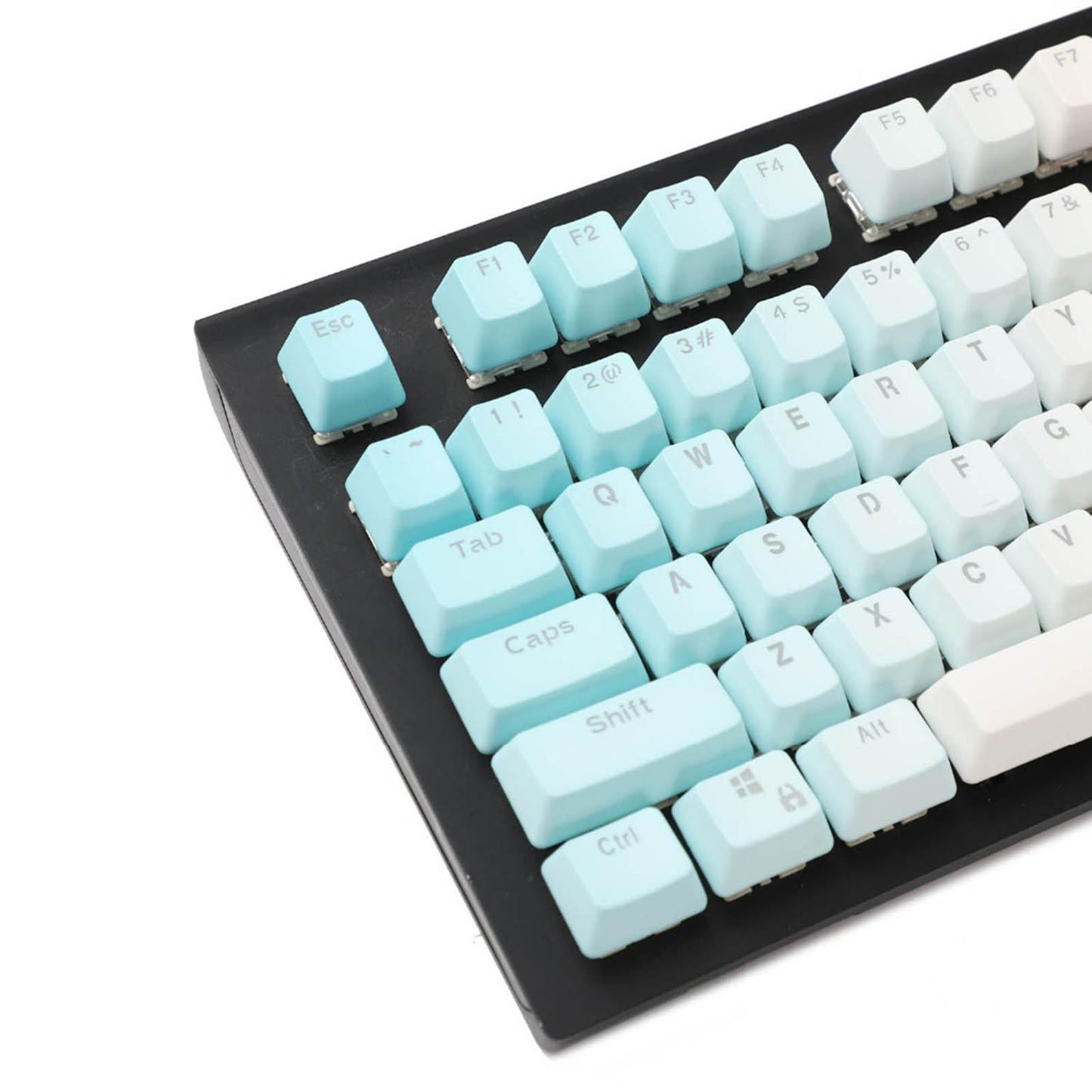 104 Keys Mechanical Switch Keyboard Keycaps PBT Keycaps Blue Gradient A