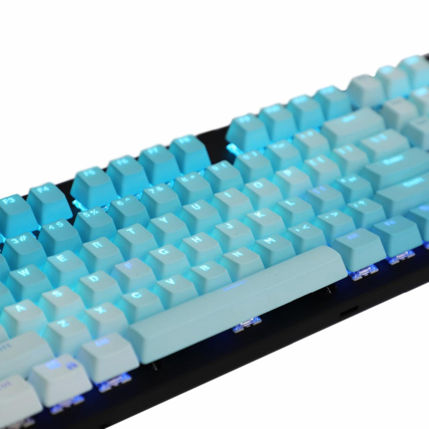 104 Keys Mechanical Switch Keyboard Keycaps PBT Keycaps Blue Gradient B
