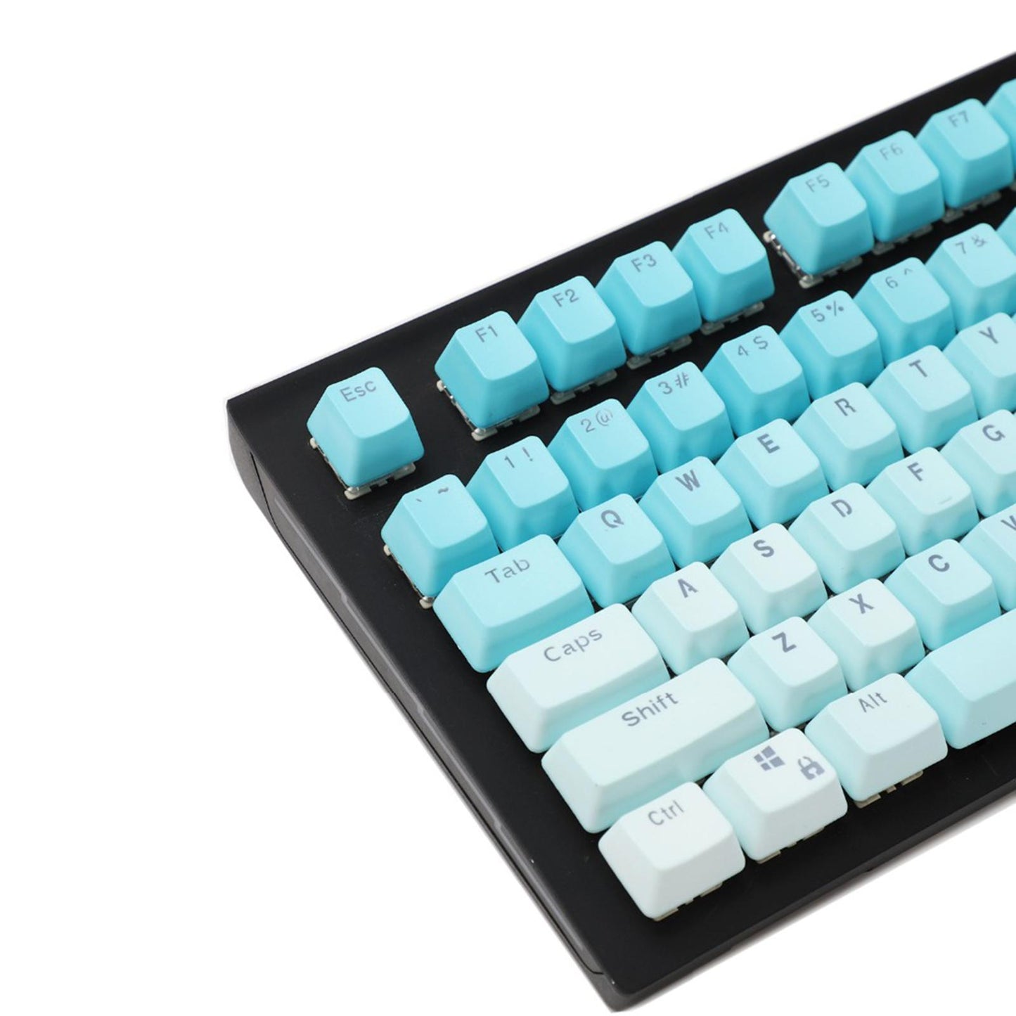 104 Keys Mechanical Switch Keyboard Keycaps PBT Keycaps Blue Gradient B