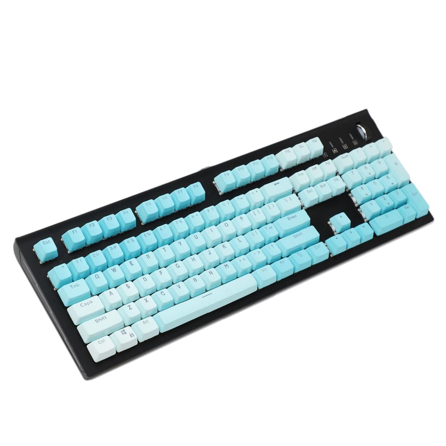 104 Keys Mechanical Switch Keyboard Keycaps PBT Keycaps Blue Gradient B