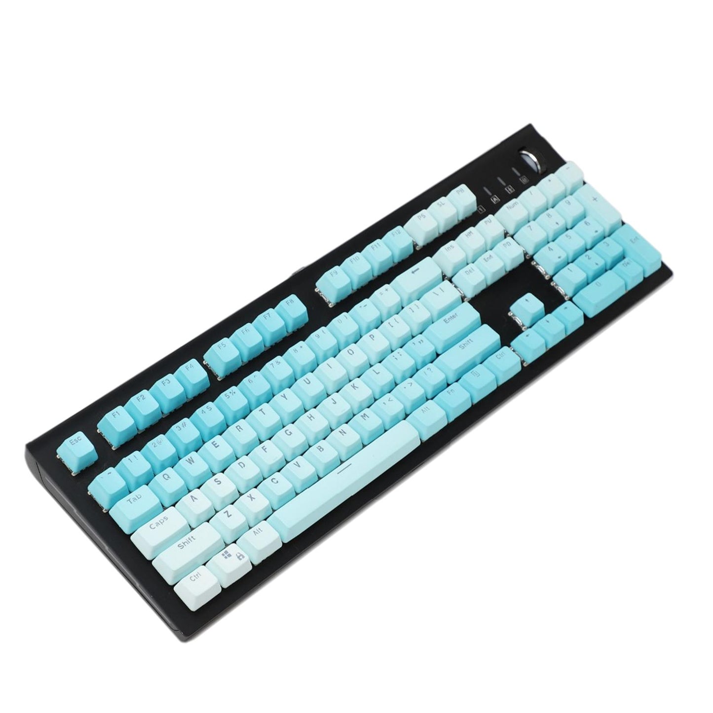 104 Keys Mechanical Switch Keyboard Keycaps PBT Keycaps Blue Gradient B