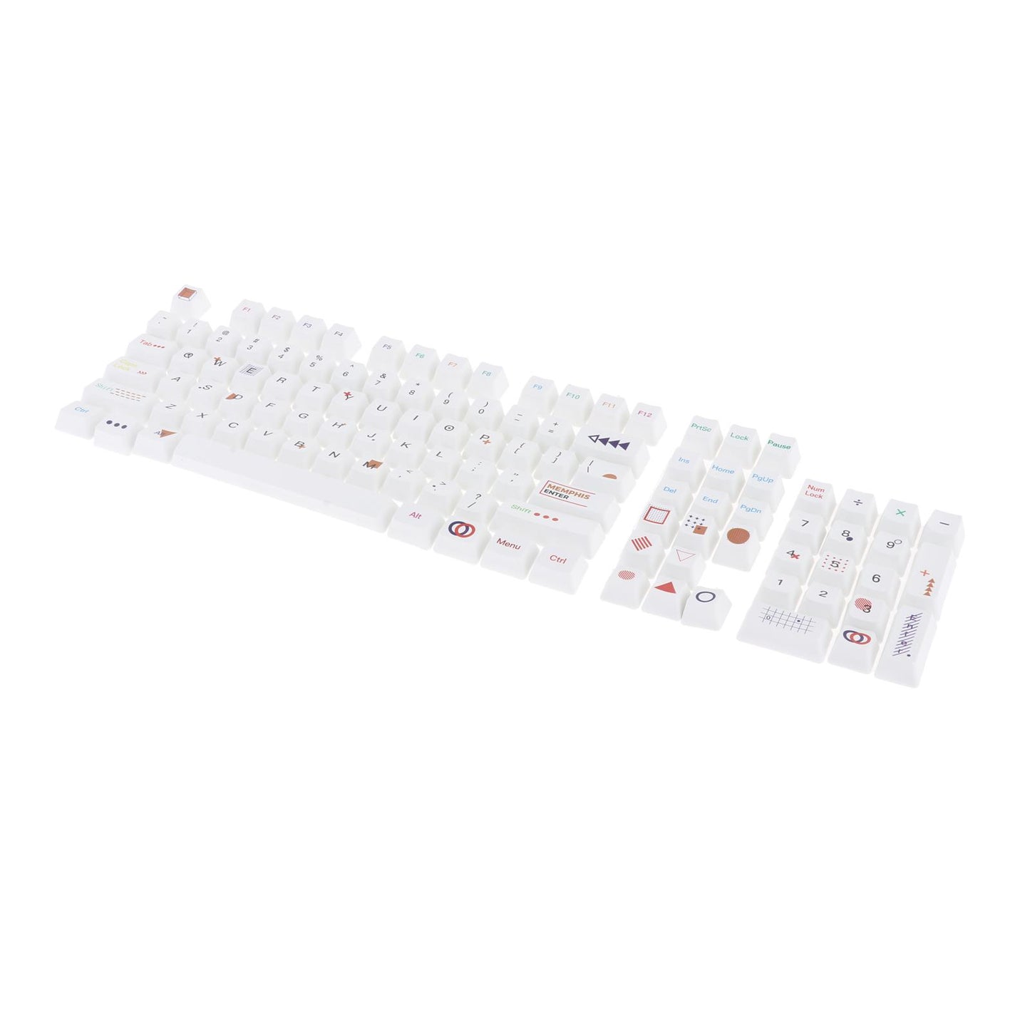 108 Keys PBT Keycaps OEM Profile Suitable for Any Size Mechanical Keyboard Memphis R1