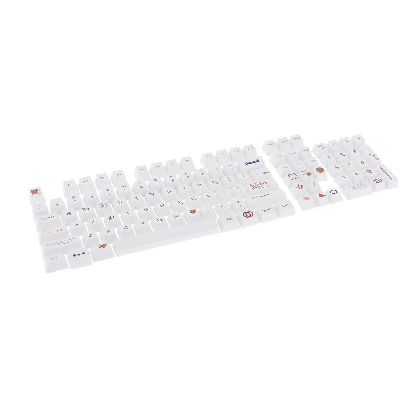108 Keys PBT Keycaps OEM Profile Suitable for Any Size Mechanical Keyboard Memphis R1