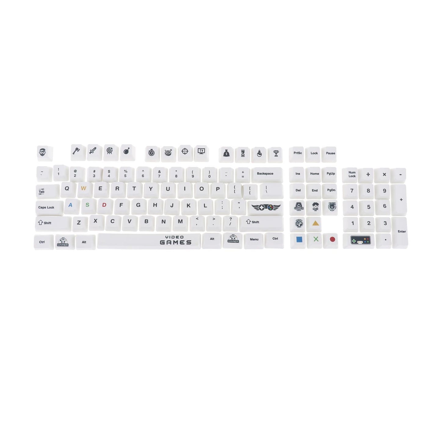 108 Keys PBT Keycaps OEM Profile Suitable for Any Size Mechanical Keyboard Electronic Game