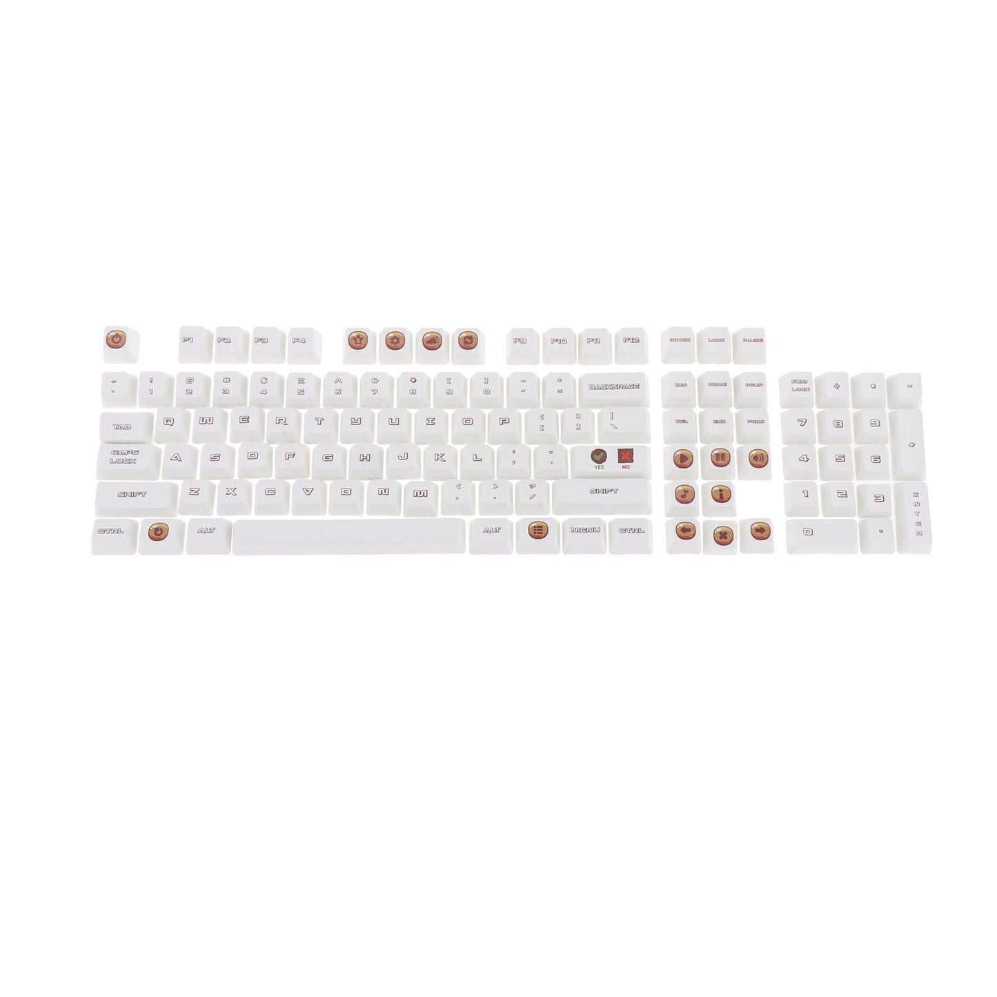 108 Keys PBT Keycaps OEM Profile Suitable for Any Size Mechanical Keyboard UI