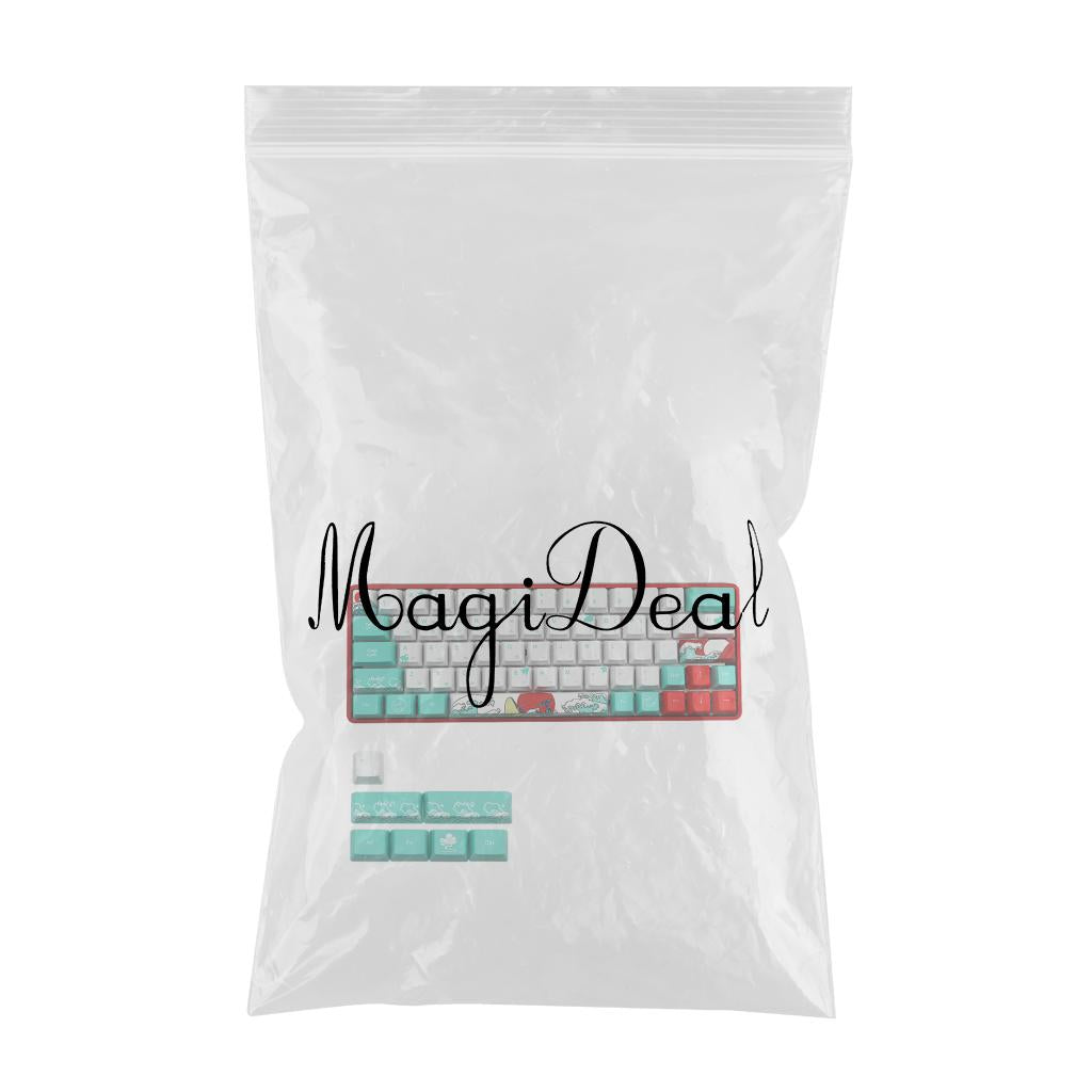 71 Keys Coral Sea Keycaps PBT Dye Sub Set For Cherry MX Keyboards Korean