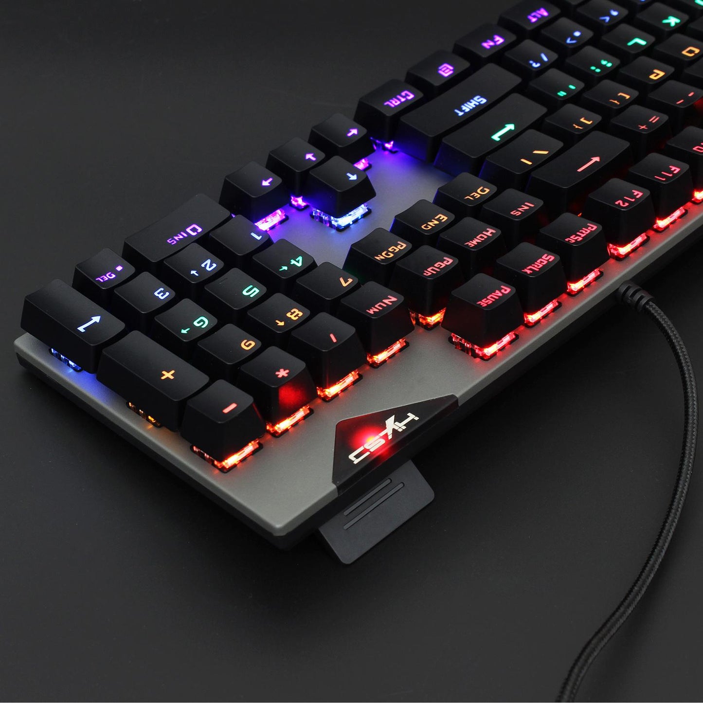 L300 RGB Backlit Mechanical Gaming Keyboard Wired 104 Keys for PC Gamer