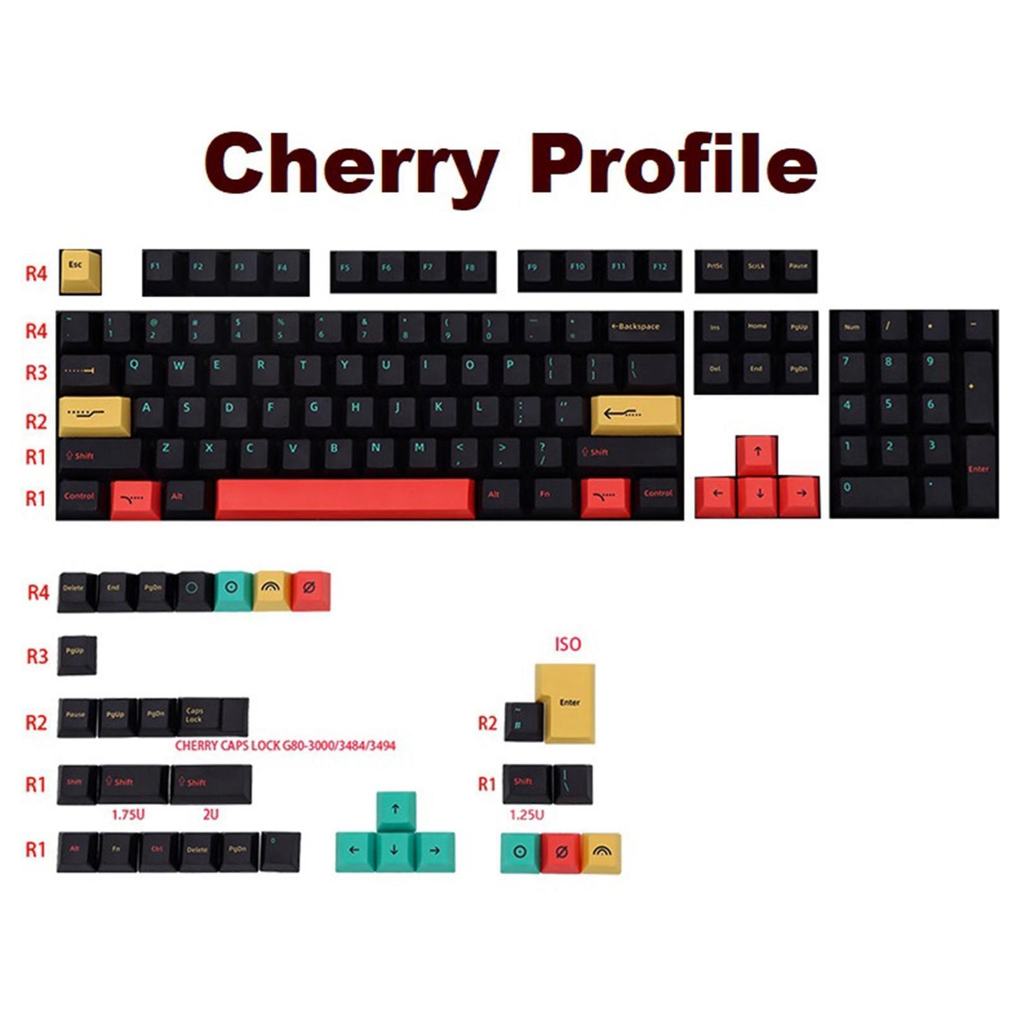 135 Keys Coral Sea Keycaps PBT Dye Sub Full Set For Cherry MX Keyboards