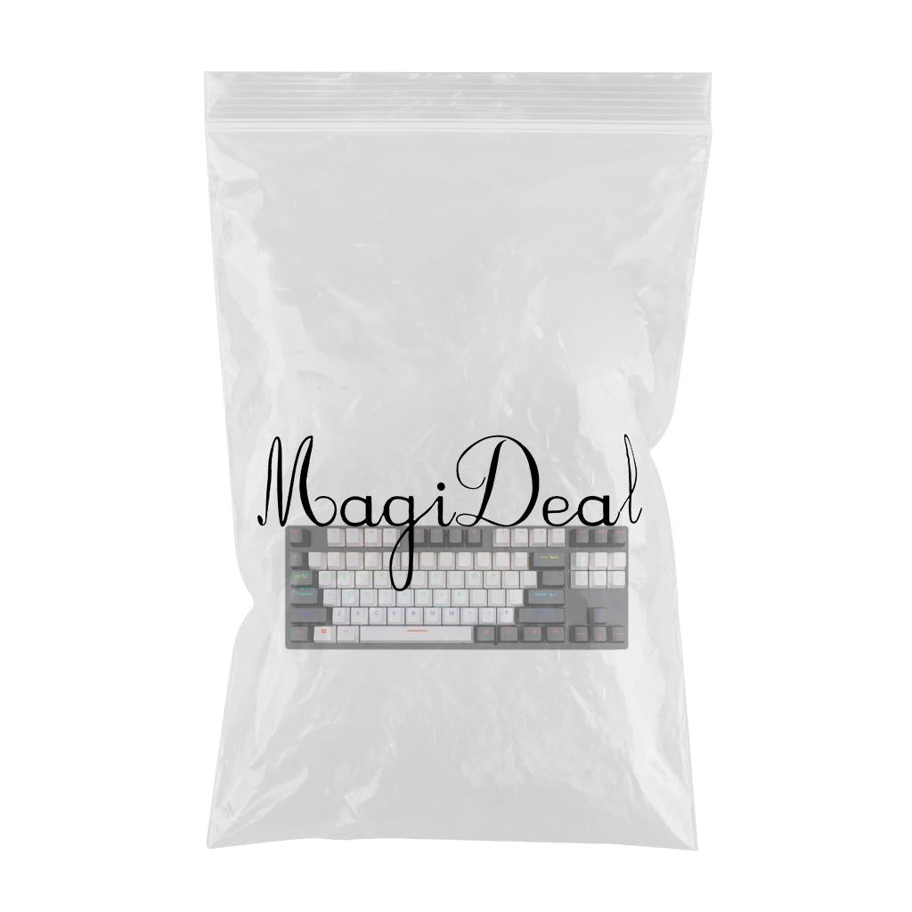 USB 87 Keys Punk Wired Gaming Keyboard Splash-Proof Design Black and white