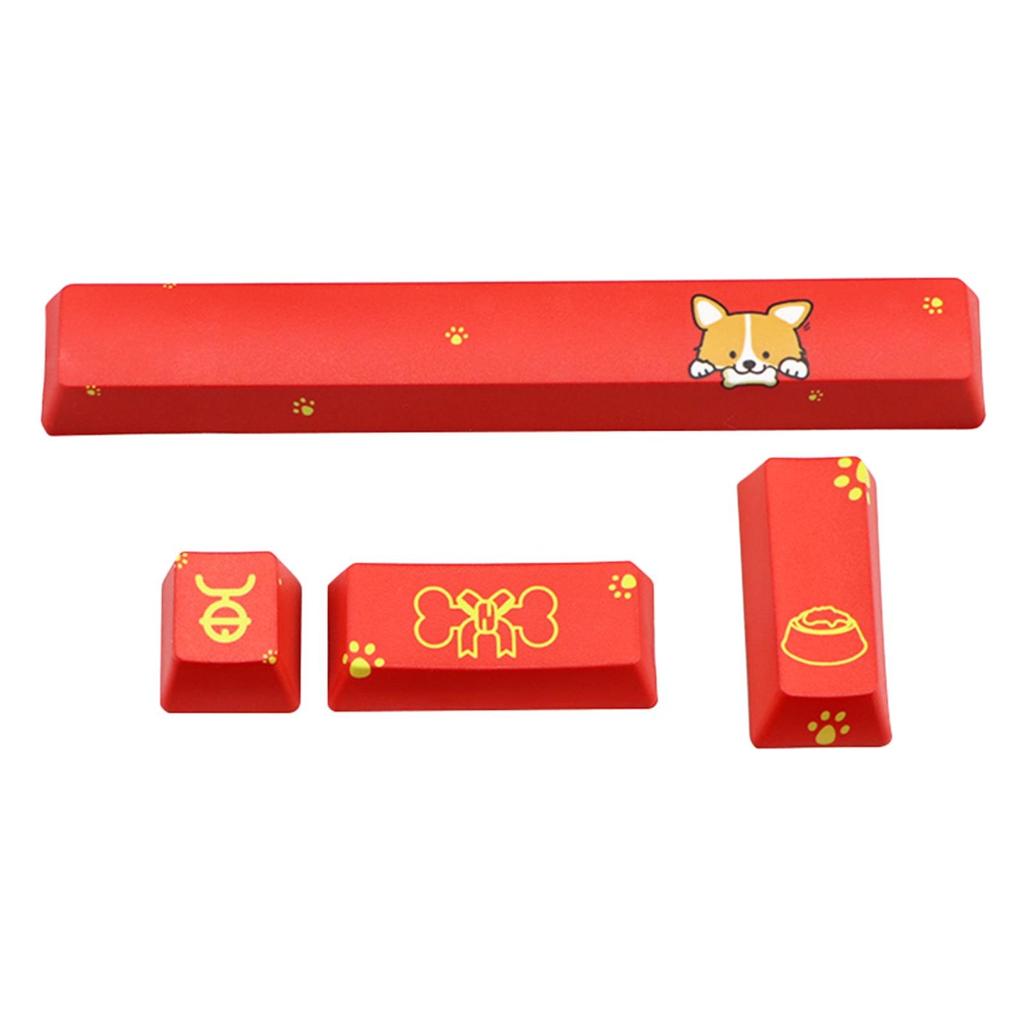 4-pack Keycaps Set PBT Five Sides Dye-Subbed Space Bar 6.25U ESC Entre keys D