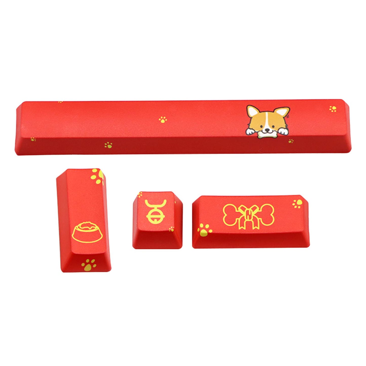 4-pack Keycaps Set PBT Five Sides Dye-Subbed Space Bar 6.25U ESC Entre keys D