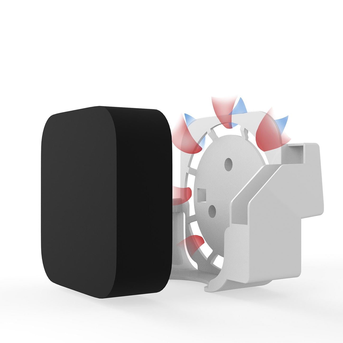 Plastic Remote Control Cover Mount Holder for Apple TV6 Black Red