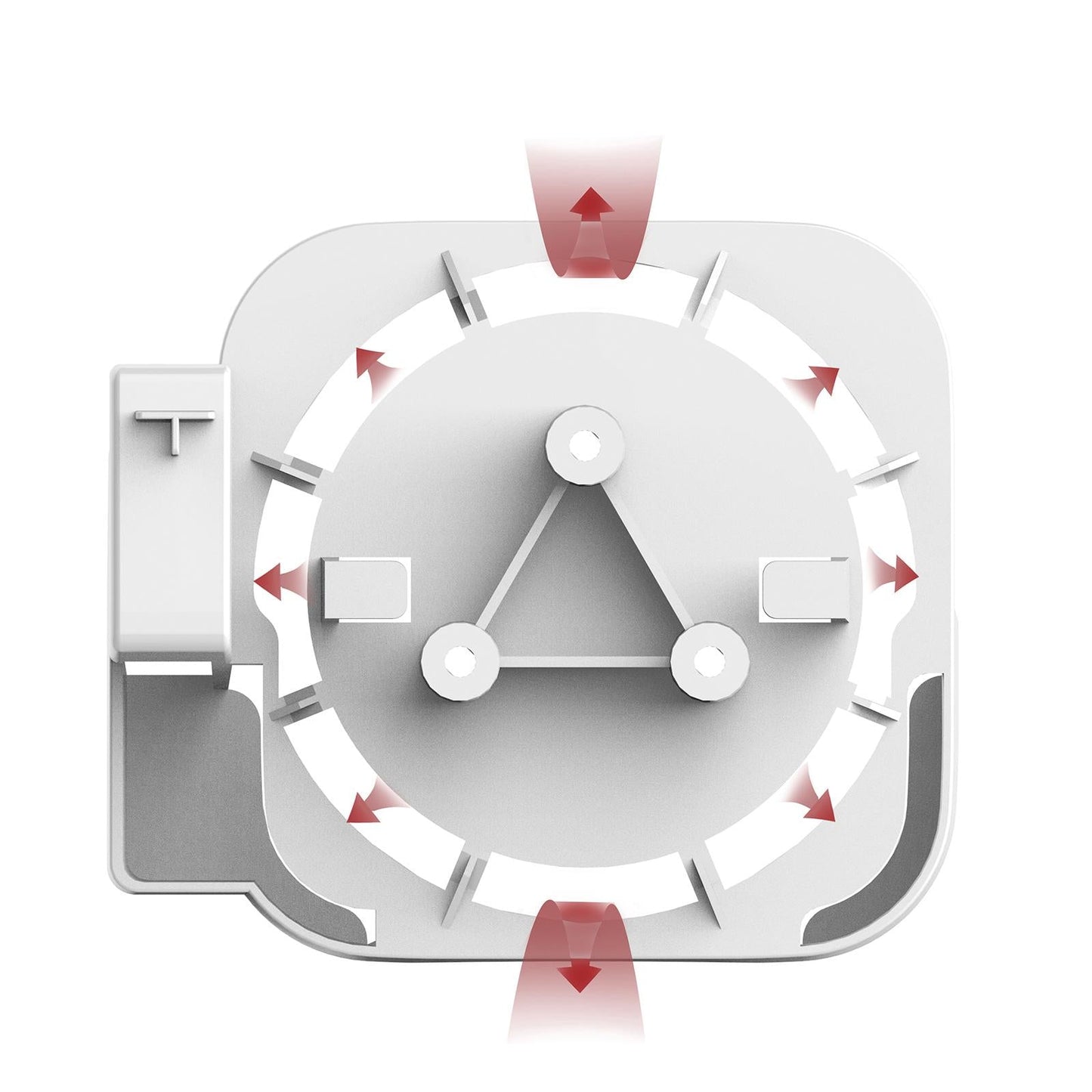 Plastic Remote Control Cover Mount Holder for Apple TV6 White Red