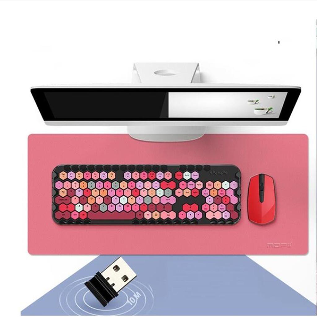 2.4GHz Wireless Keyboard and Mouse set for Mac PC/Laptop Black Mixed Color