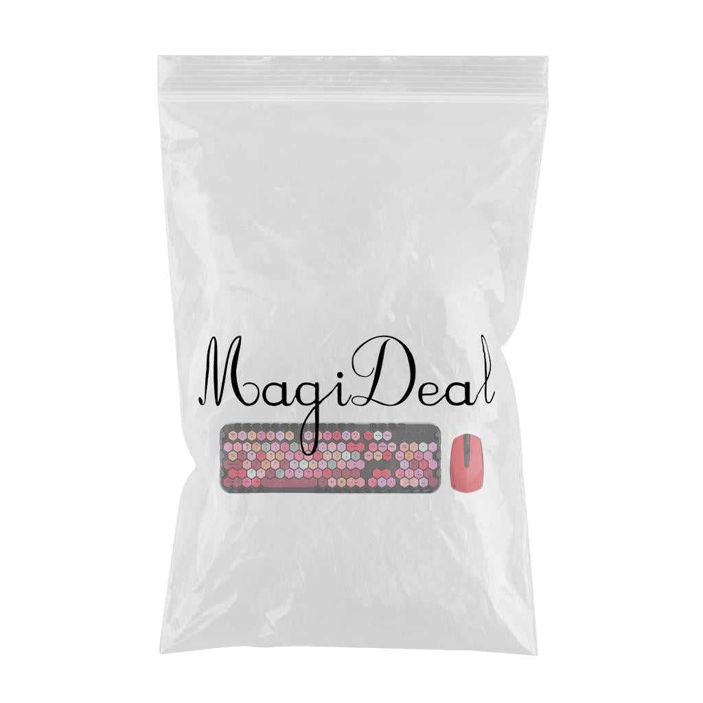 2.4GHz Wireless Keyboard and Mouse set for Mac PC/Laptop Black Mixed Color