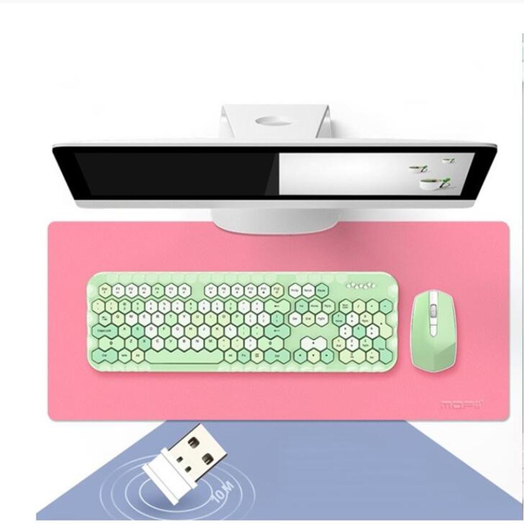 2.4GHz Wireless Keyboard and Mouse set for Mac PC/Laptop Green Mixed Color