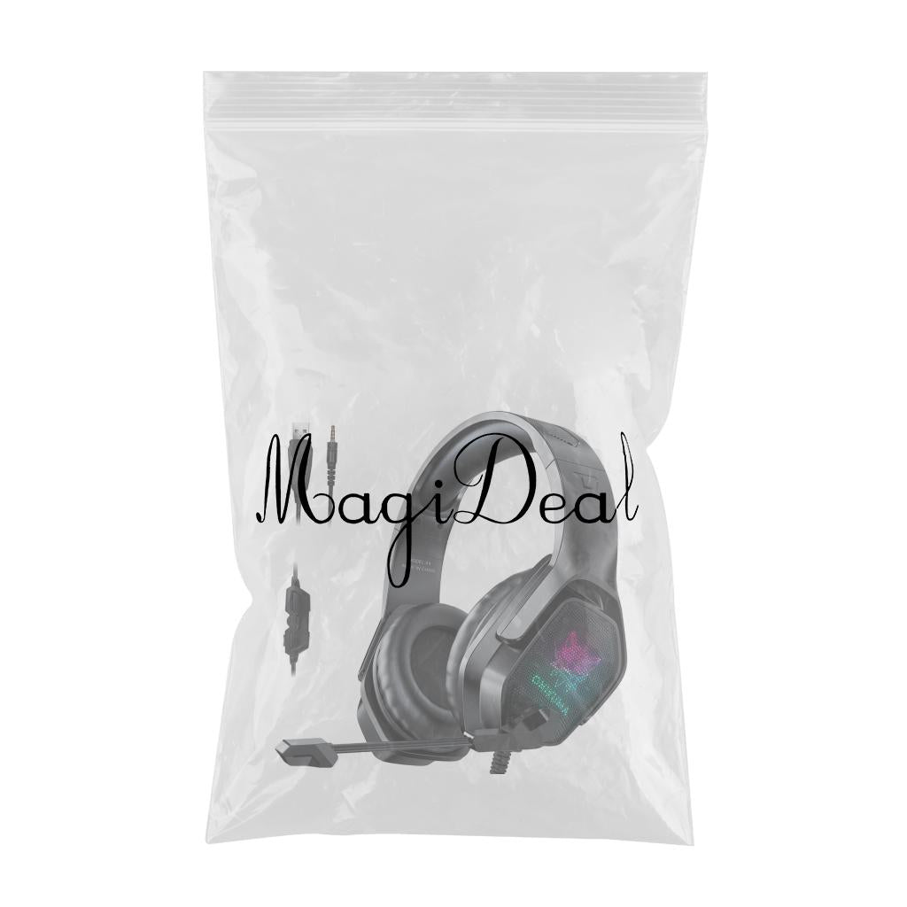 Gaming Headset w/Mic RGB LED Headphones Stereo Bass For PS5/PS4/PC