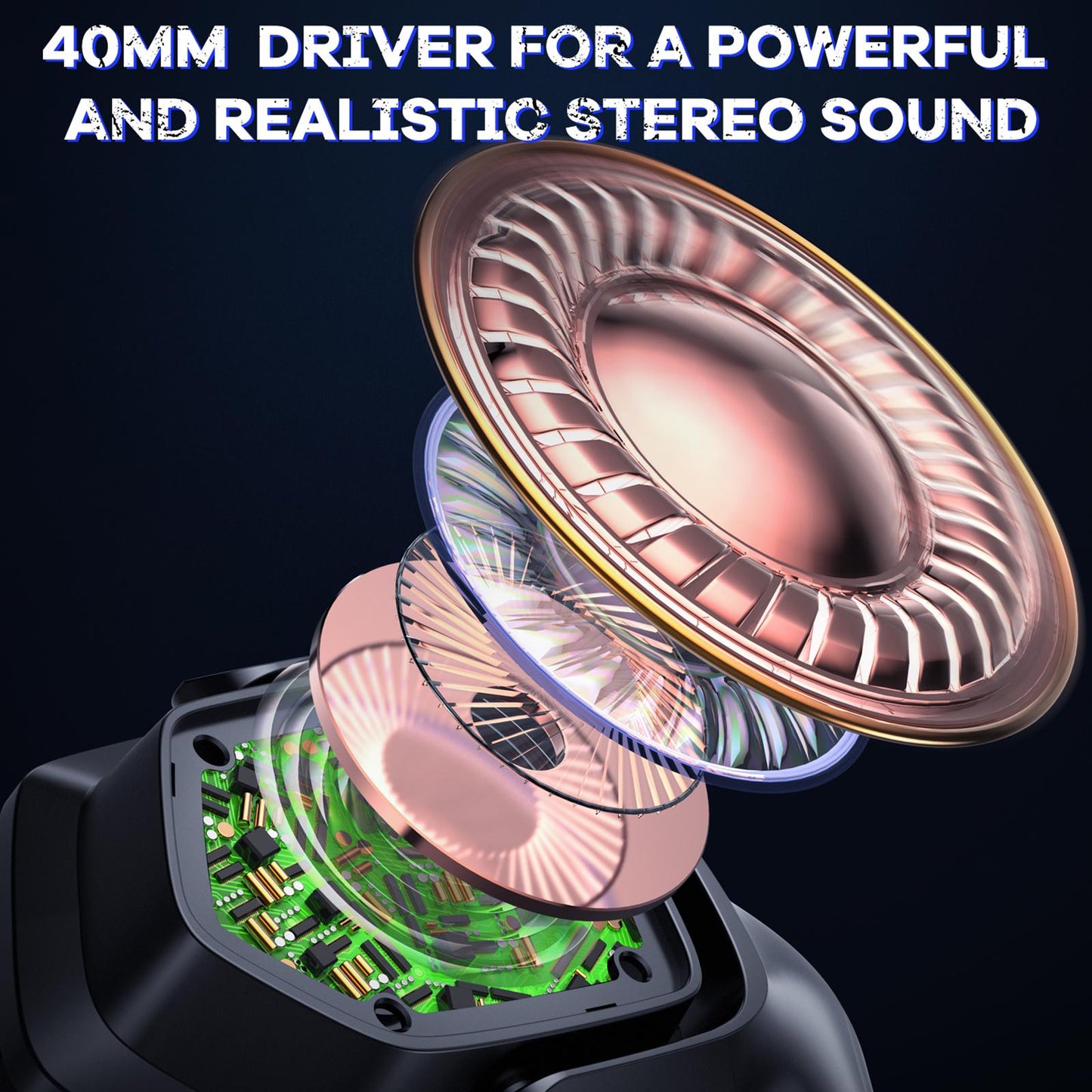 Gaming Headset w/Mic RGB LED Headphones Stereo Bass For PS5/PS4/PC