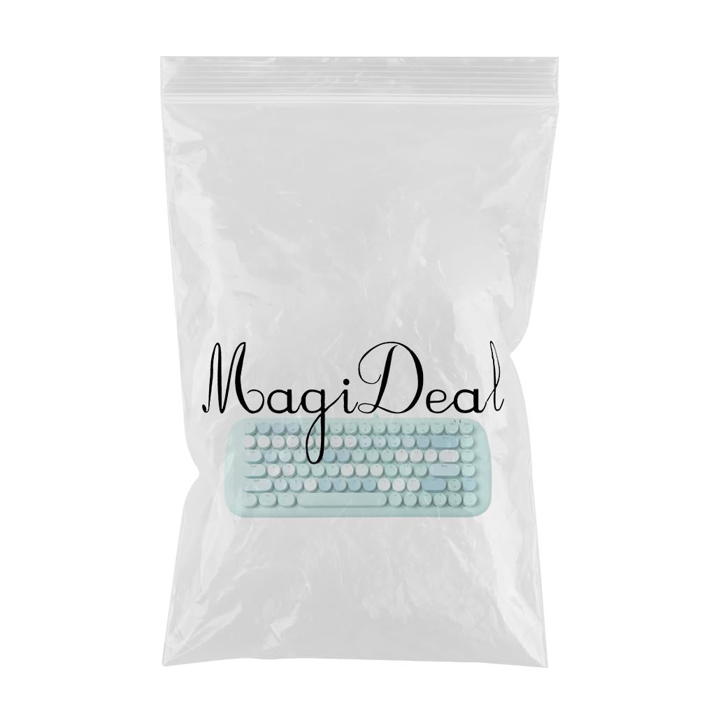 Colorful USB Wired Mechanical Keyboard 84 keys Retro Round Keycaps w/Backlit Blue Mixed