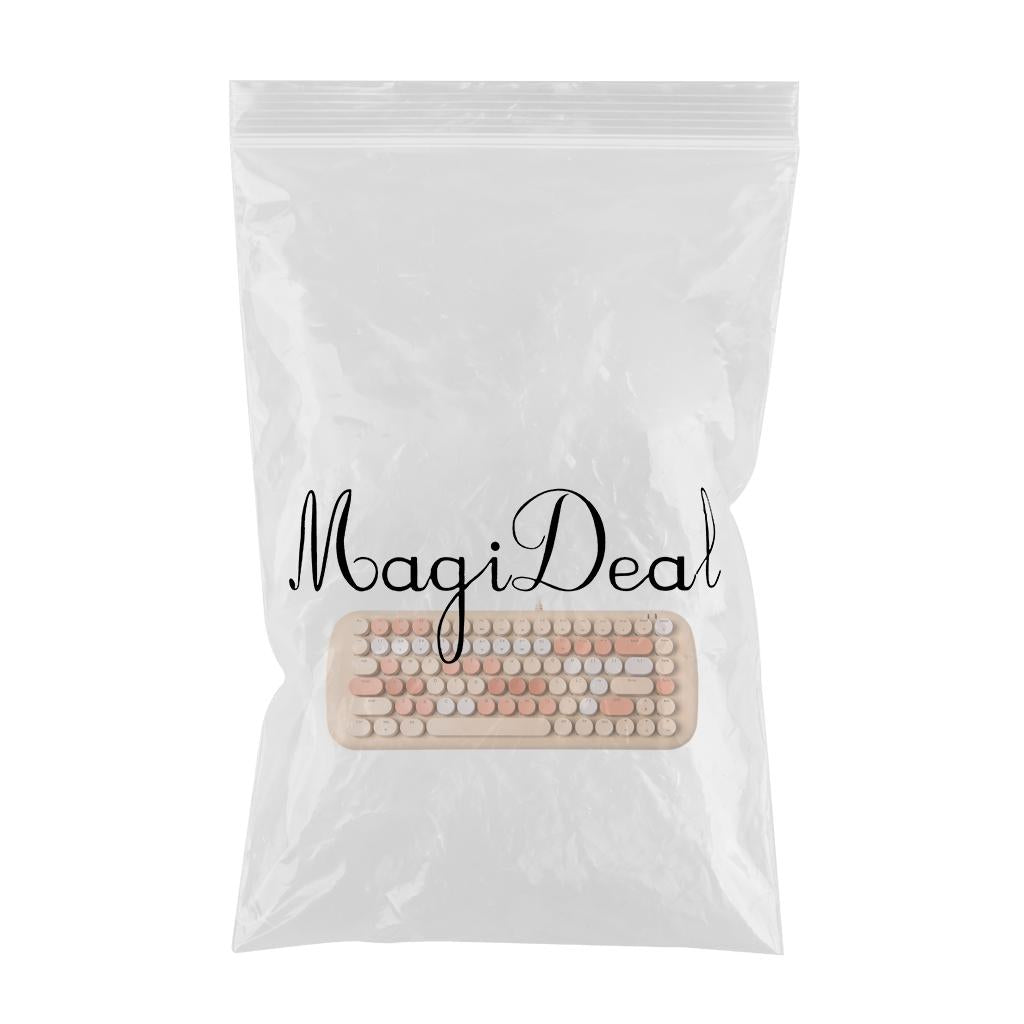 Colorful USB Wired Mechanical Keyboard 84 keys Retro Round Keycaps w/Backlit Yellow Mixed