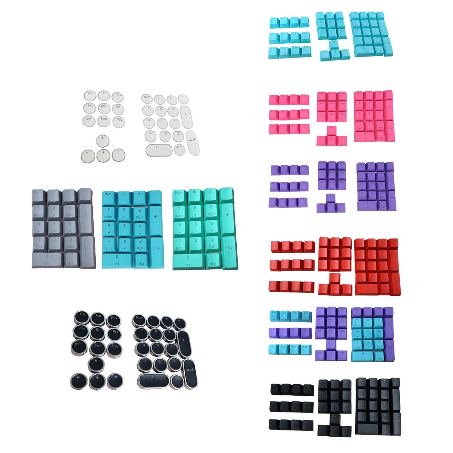 DIY PBT Key Caps Cover Kit for Cherry Mechanical Keyboard 42 Keycaps Blue