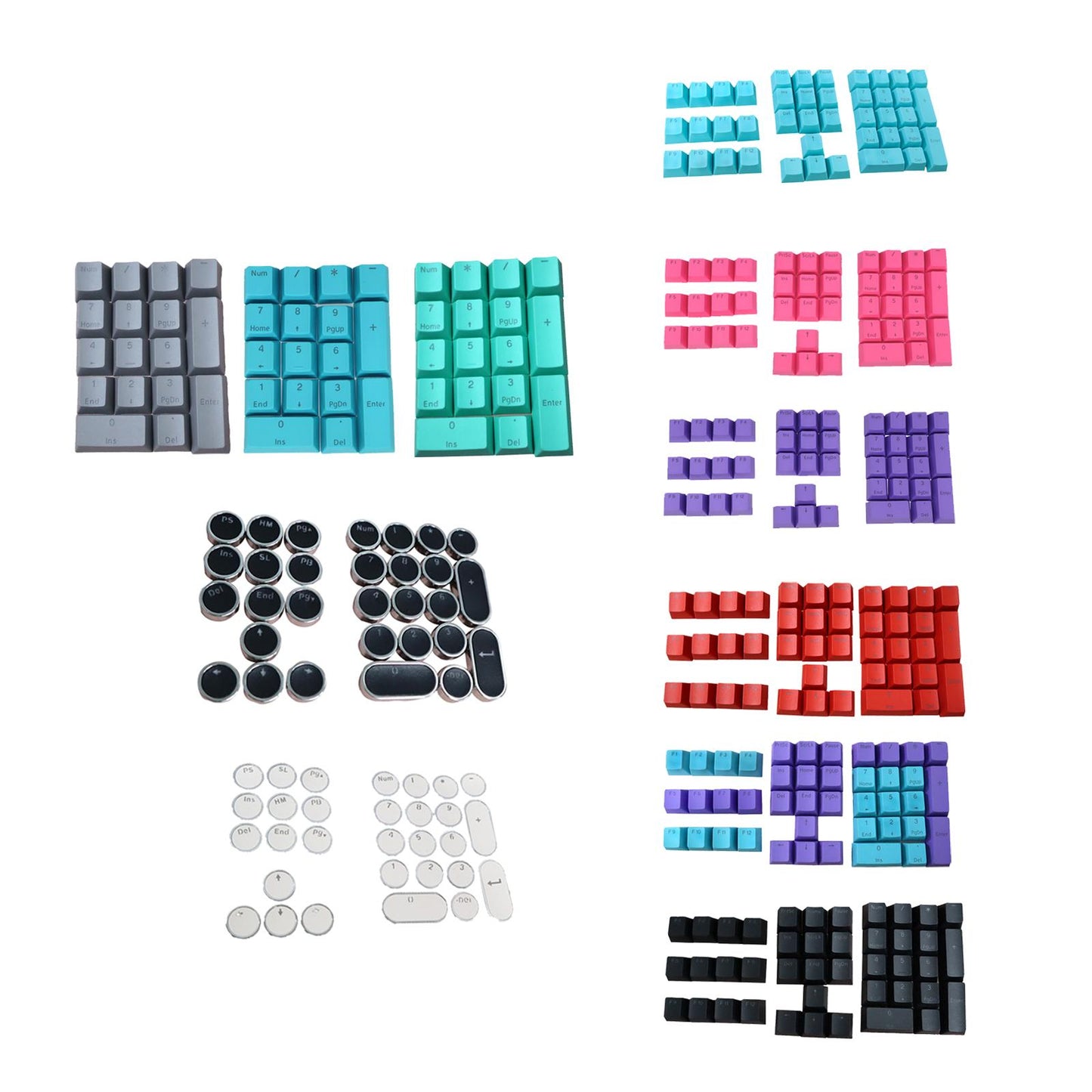 DIY PBT Key Caps Cover Kit for Cherry Mechanical Keyboard 42 Keycaps Blue