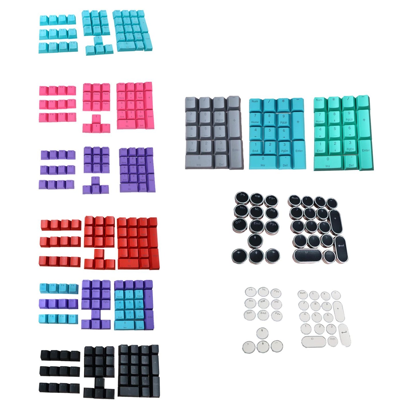 DIY PBT Key Caps Cover Kit for Cherry Mechanical Keyboard 42 Keycaps Blue