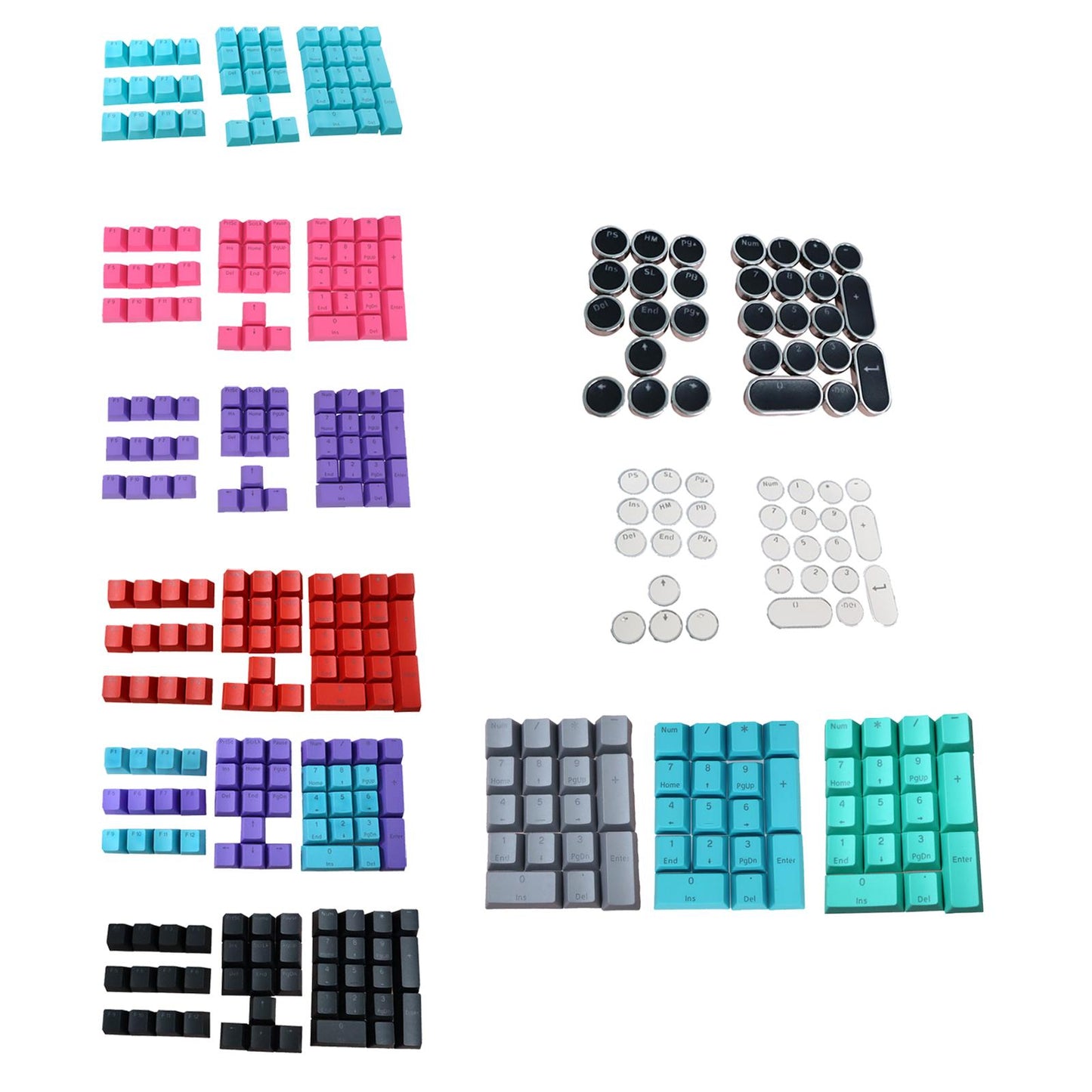 DIY PBT Key Caps Cover Kit for Cherry Mechanical Keyboard 42 Keycaps Blue