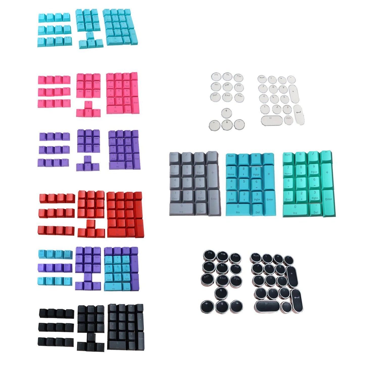DIY PBT Key Caps Cover Kit for Cherry Mechanical Keyboard 42 Keycaps Blue
