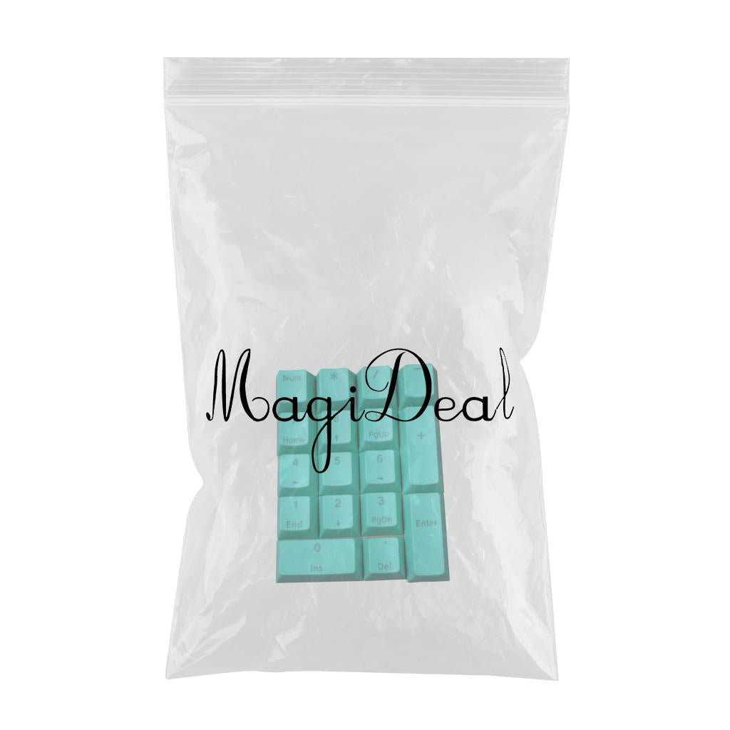 DIY PBT Key Caps Cover Kit for Cherry Mechanical Keyboard 17 Keycaps Cyan