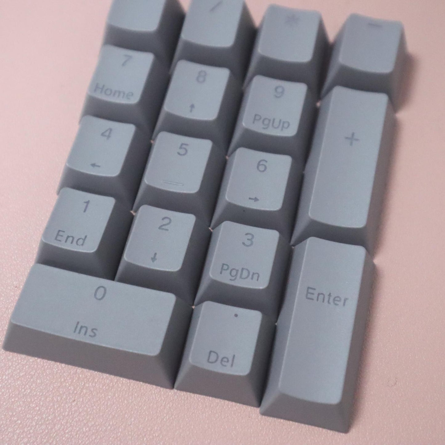 DIY PBT Key Caps Cover Kit for Cherry Mechanical Keyboard 17 Keycaps Grey