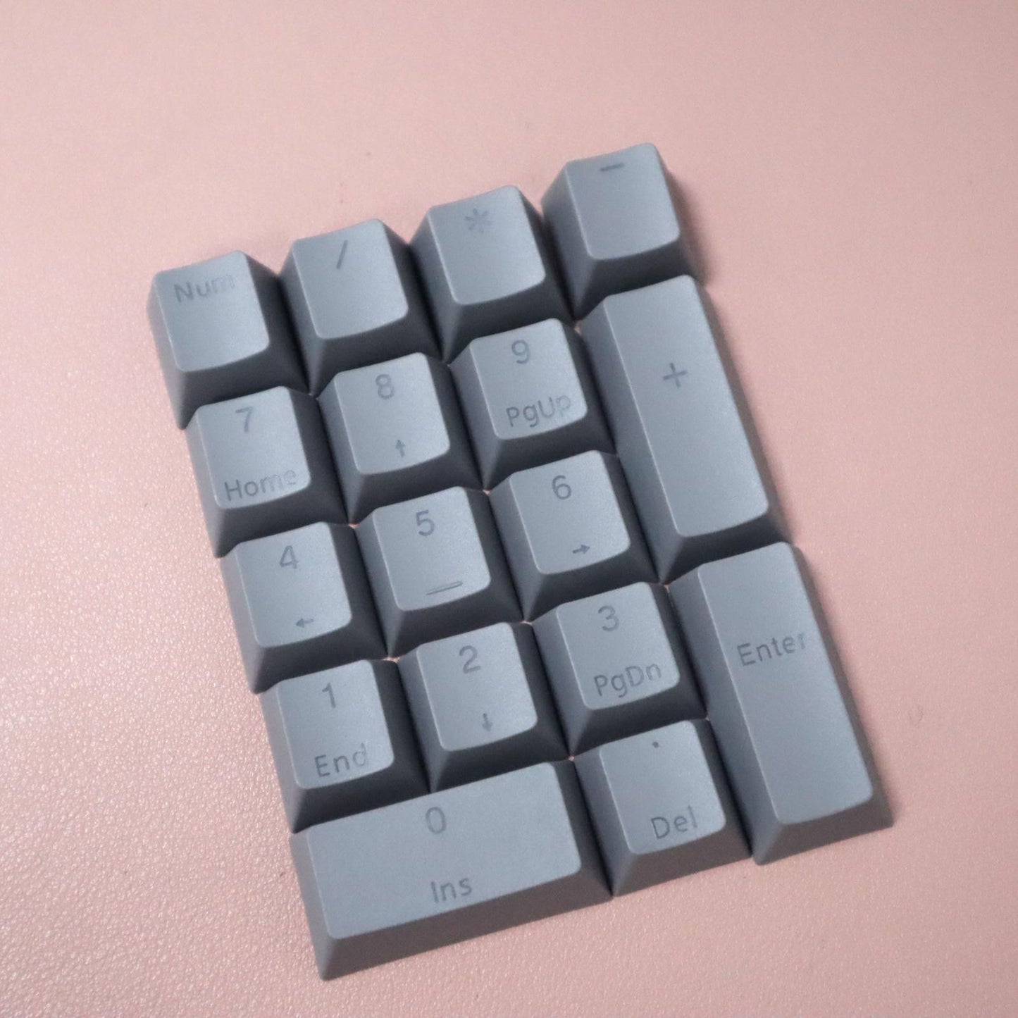 DIY PBT Key Caps Cover Kit for Cherry Mechanical Keyboard 17 Keycaps Grey