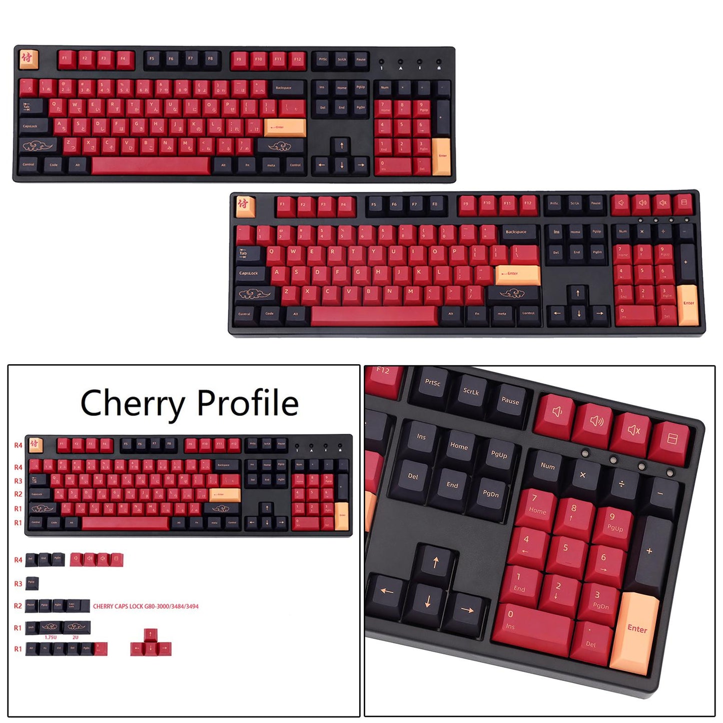 DIY PBT 130 Keys Keycaps Cherry Profile for Mechanical Keyboard English Only