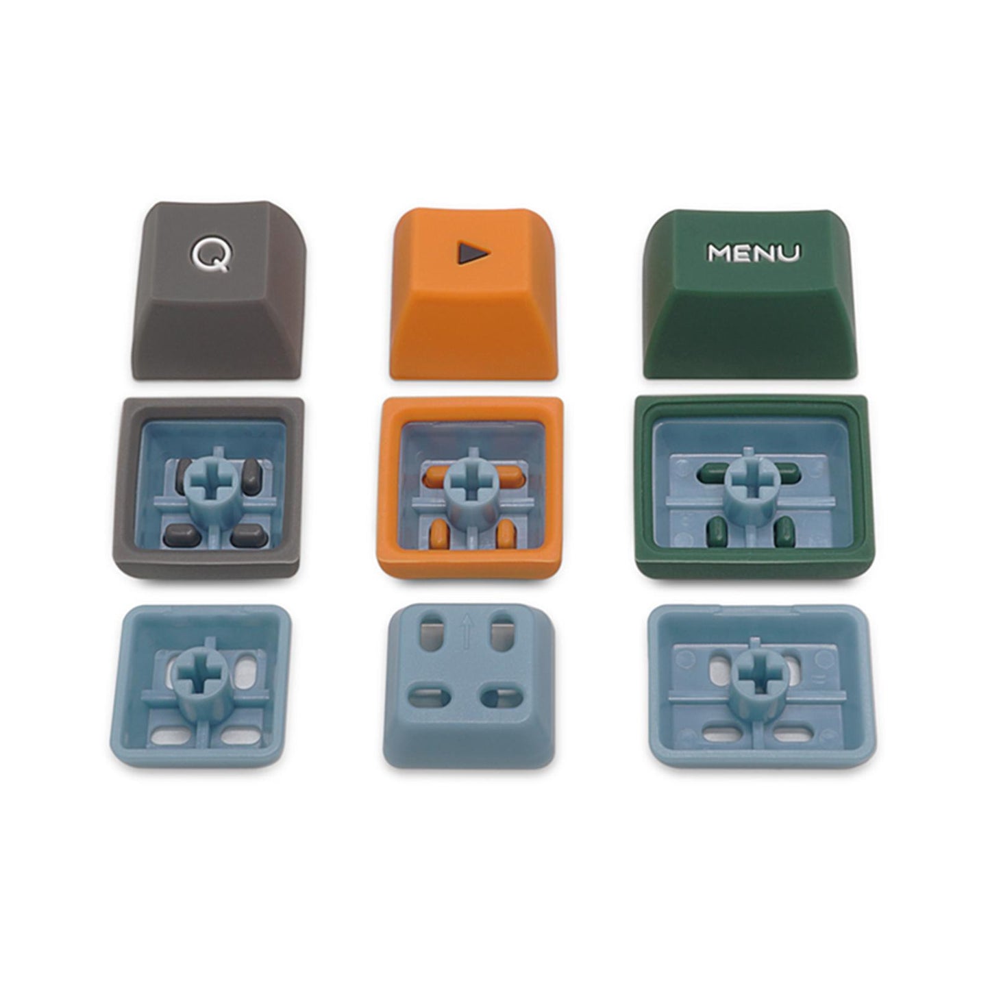 140-Key PC Mechanical Keyboard Keycaps Dustproof Home Office DIY Green