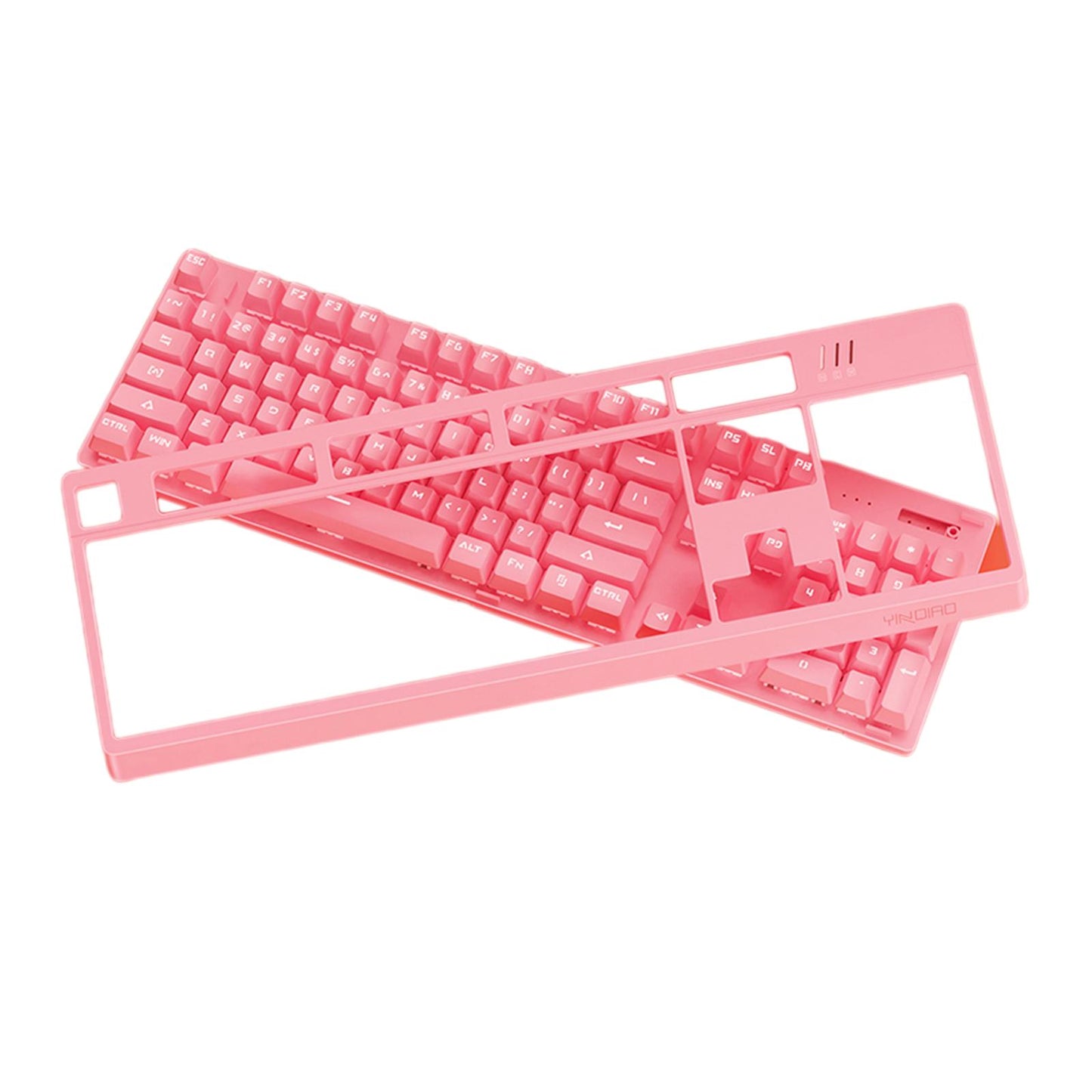 Wired Detachable Panel for Gaming Computer Desktop White Light Pink