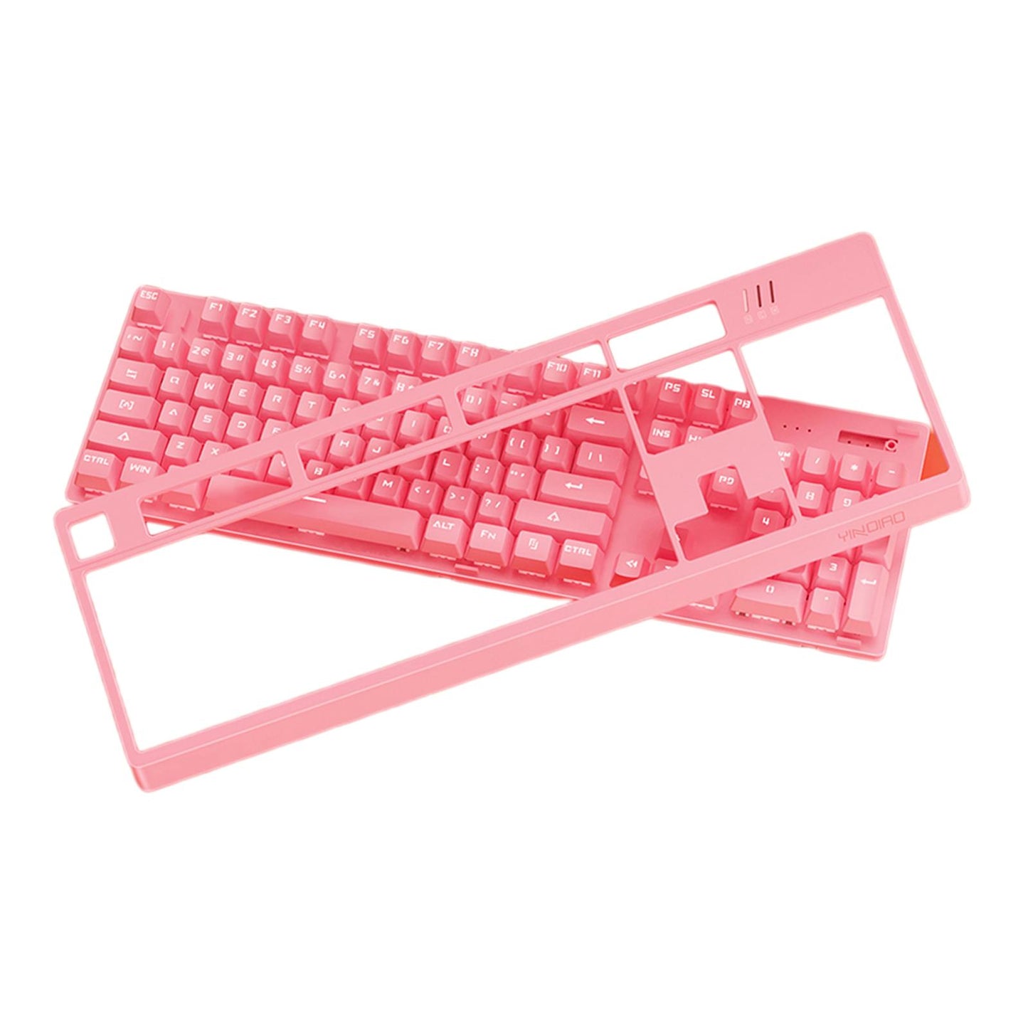 Wired Detachable Panel for Gaming Computer Desktop White Light Pink