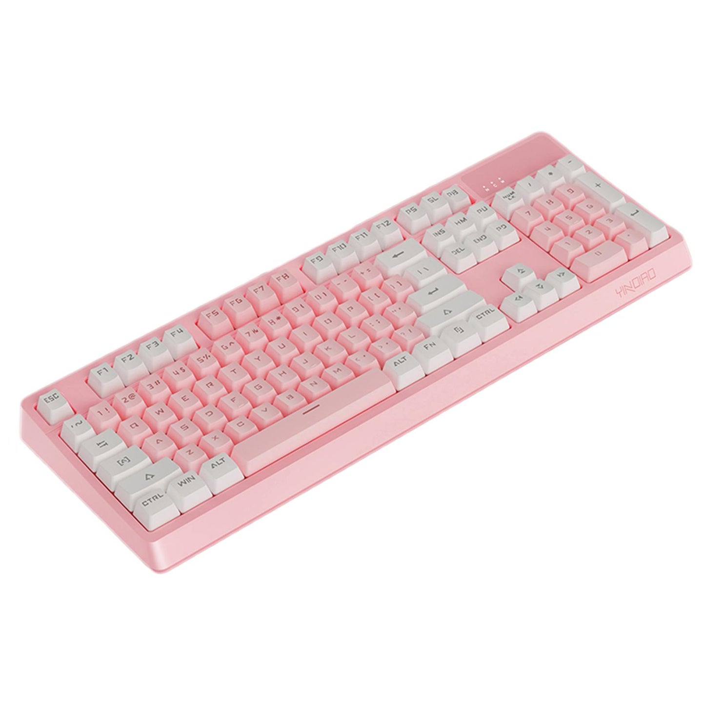 Wired Detachable Panel for Gaming Computer Desktop White Light Pink White