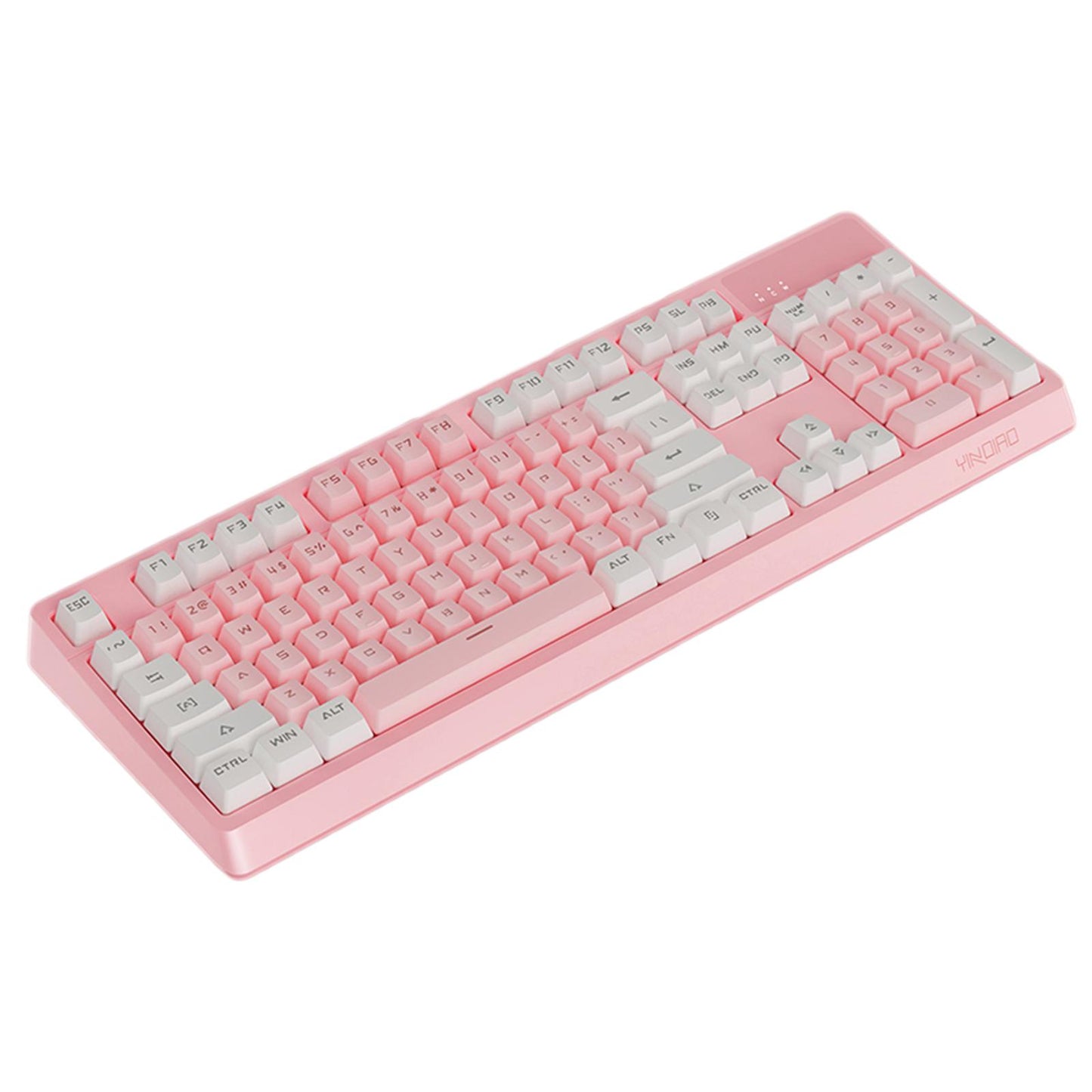 Wired Detachable Panel for Gaming Computer Desktop White Light Pink White