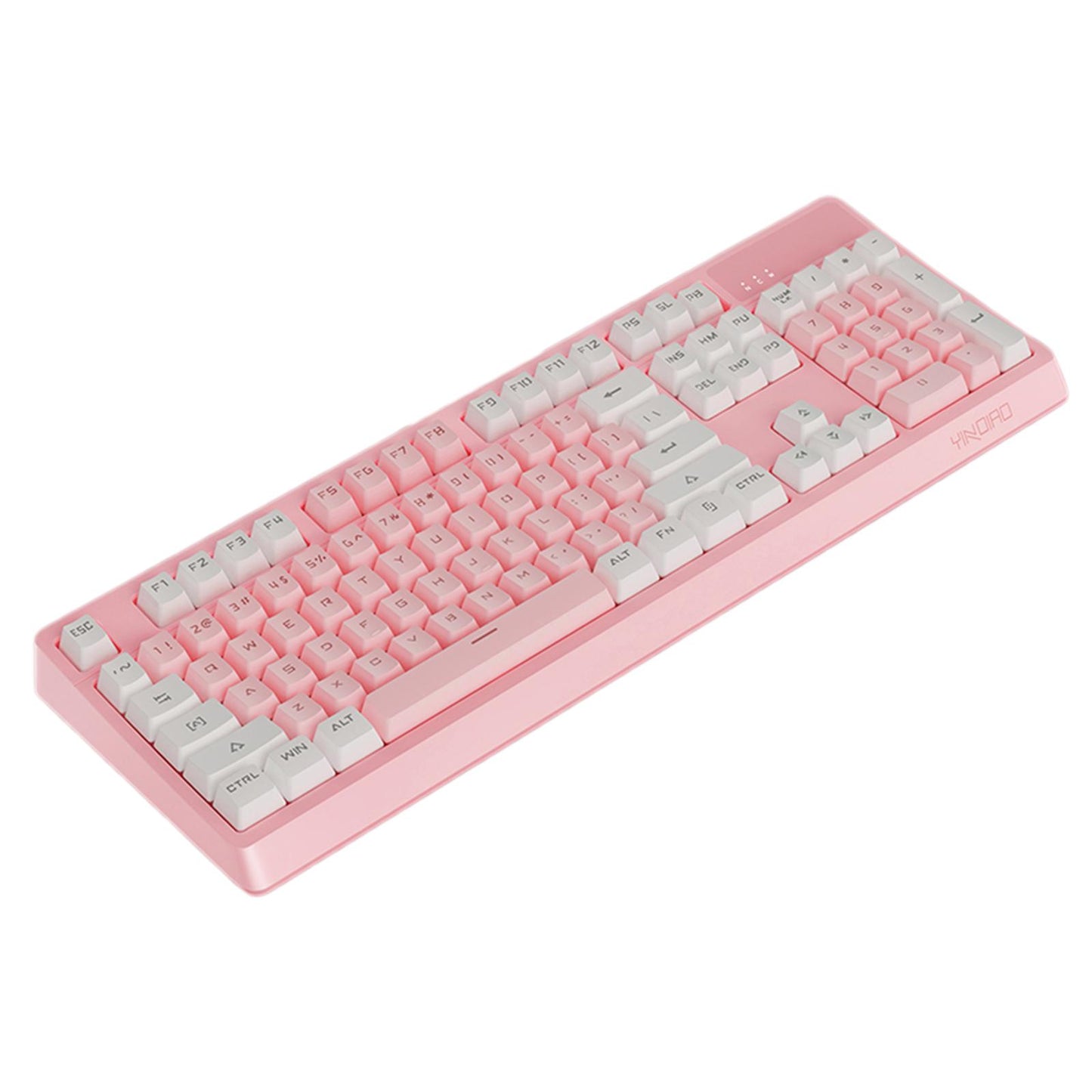 Wired Detachable Panel for Gaming Computer Desktop White Light Pink White
