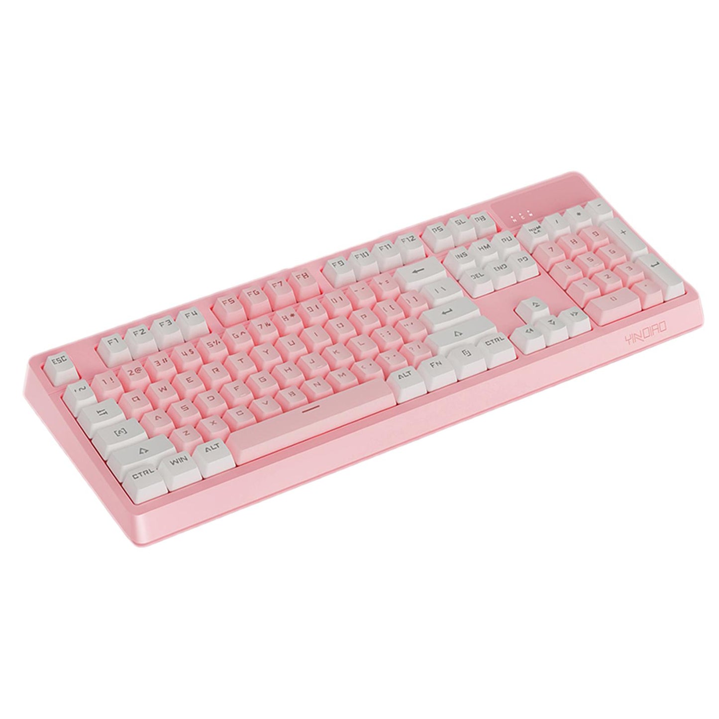 Wired Detachable Panel for Gaming Computer Desktop White Light Pink White