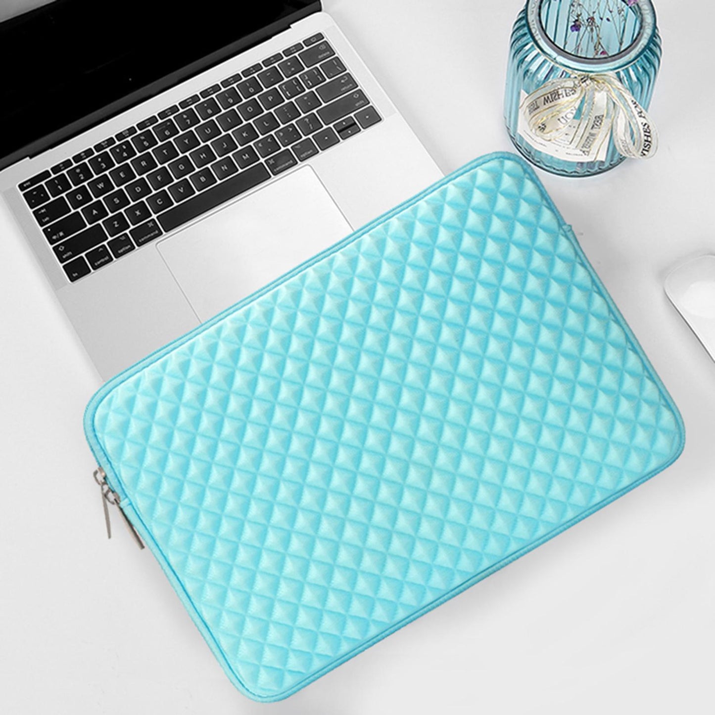 Laptop Sleeve Computer Neoprene Bag Cover With Small Case Blue 13.3inch