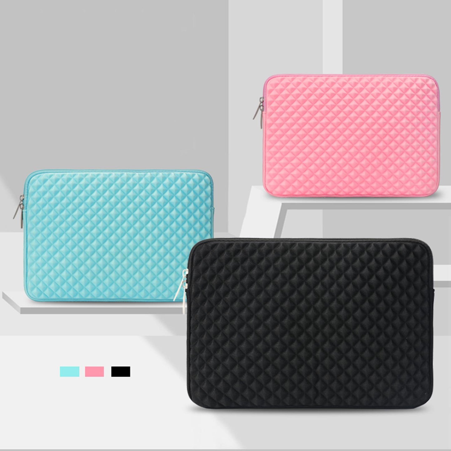 Laptop Sleeve Computer Neoprene Bag Cover With Small Case Black 14-15inch