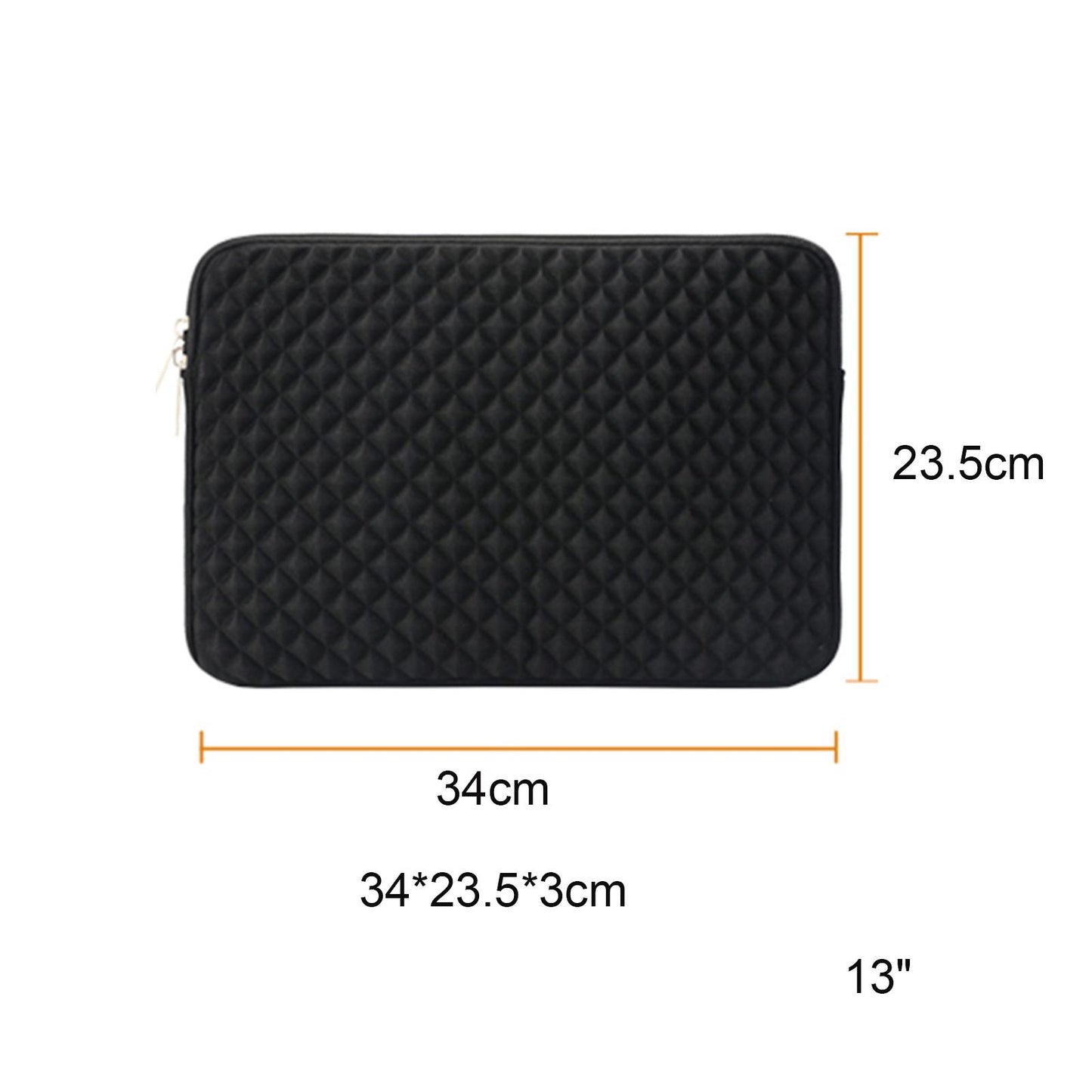 Slim Laptop Sleeve Computer Water Repellent Protective Case Black 13inch