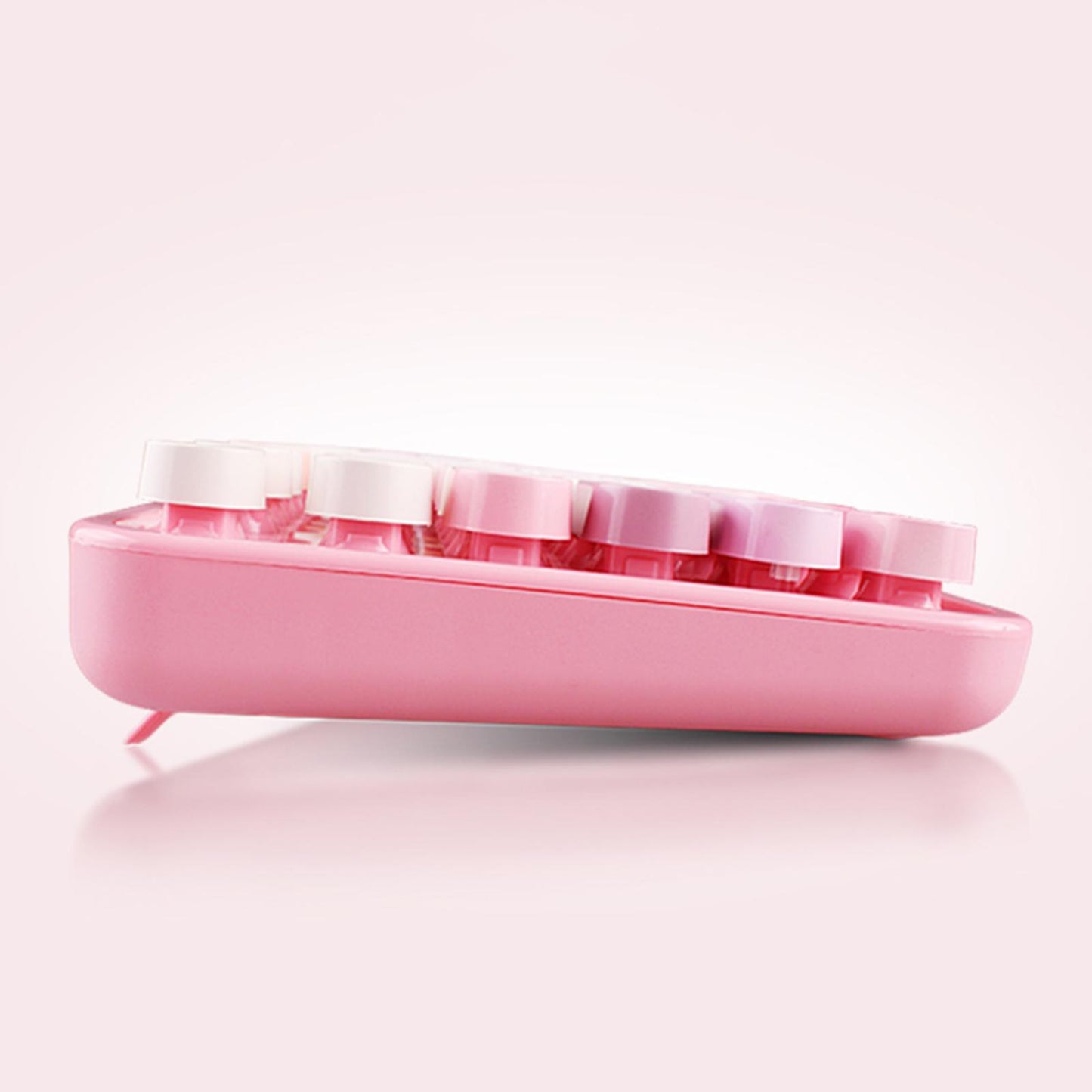 Mini Wireless 2.4G Keyboard with Mouse Combo with Number Pad Pink