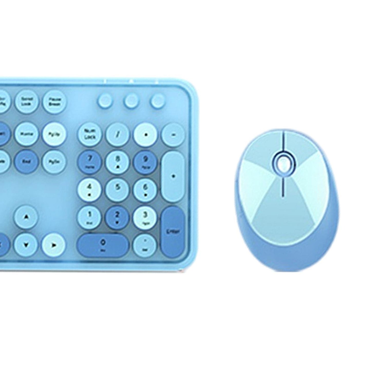 Mini Wireless 2.4G Keyboard with Mouse Combo with Number Pad Blue